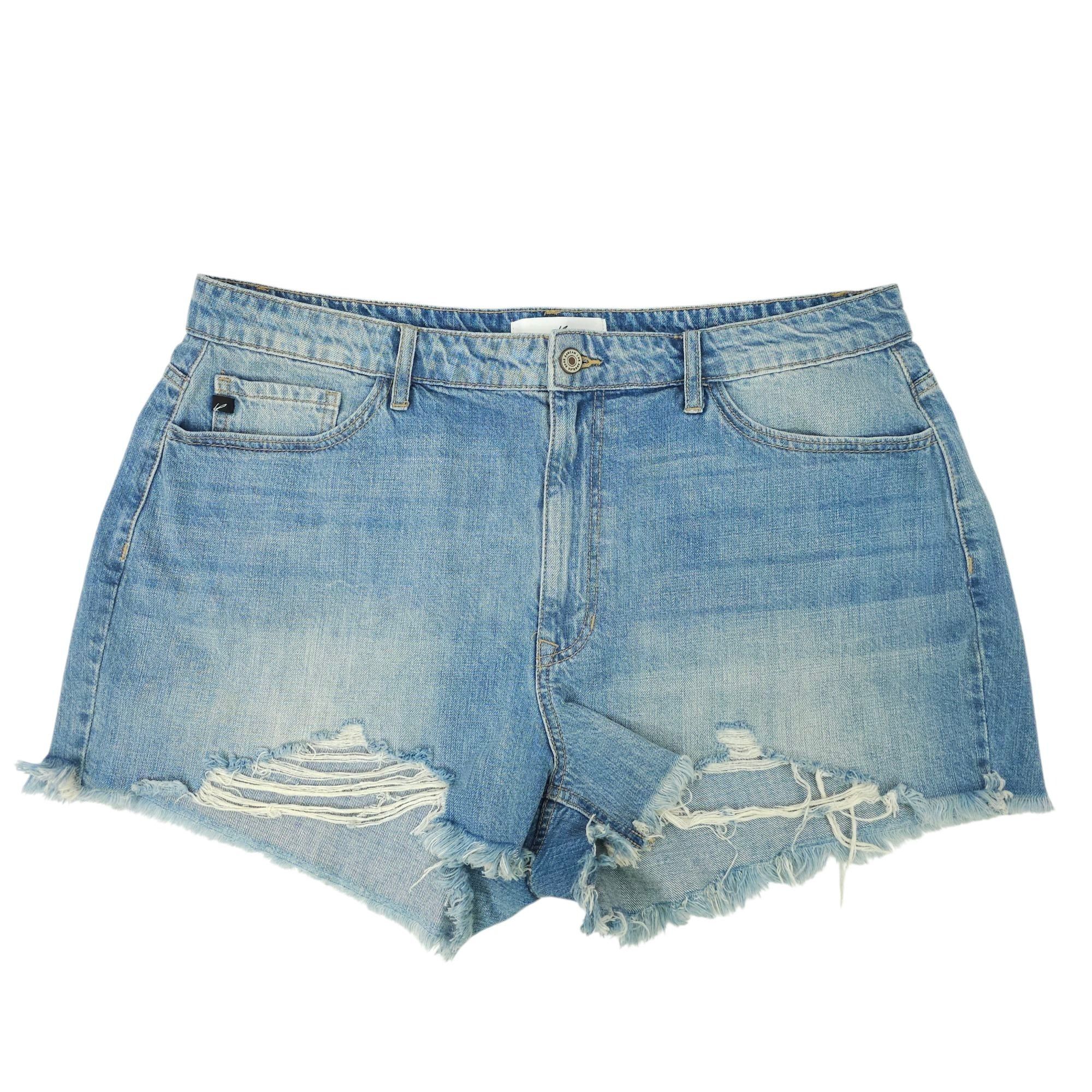Kancan USA KanCan Isabelle Ultra High Rise Mom Shorts Womens XL Light Size 38" / US 16 / IT 52 - 1 Thumbnail