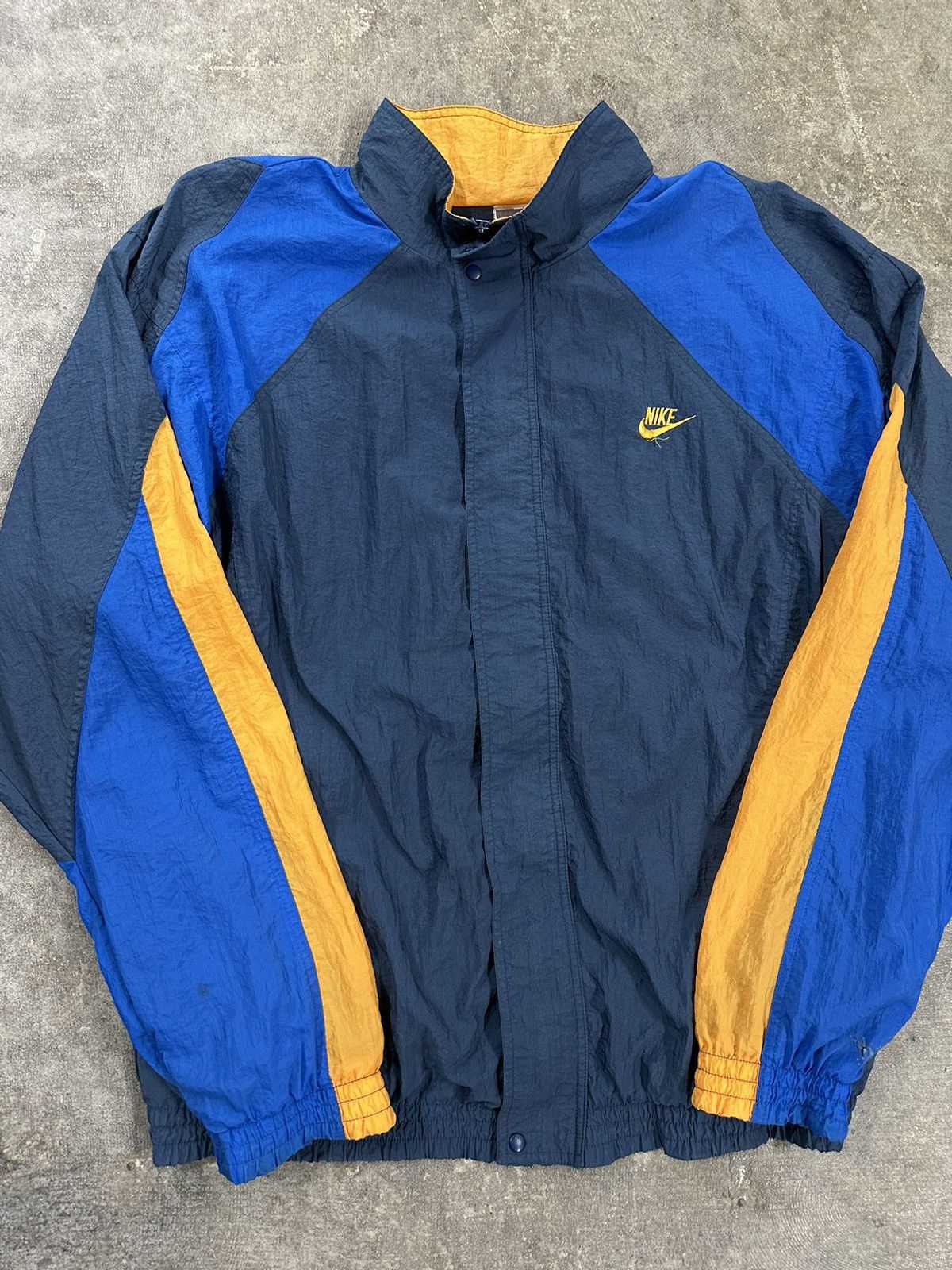 Nike Vintage 80s Nike Colour Block Windbreaker Jacket Size US XL / EU 56 / 4 - 3 Thumbnail