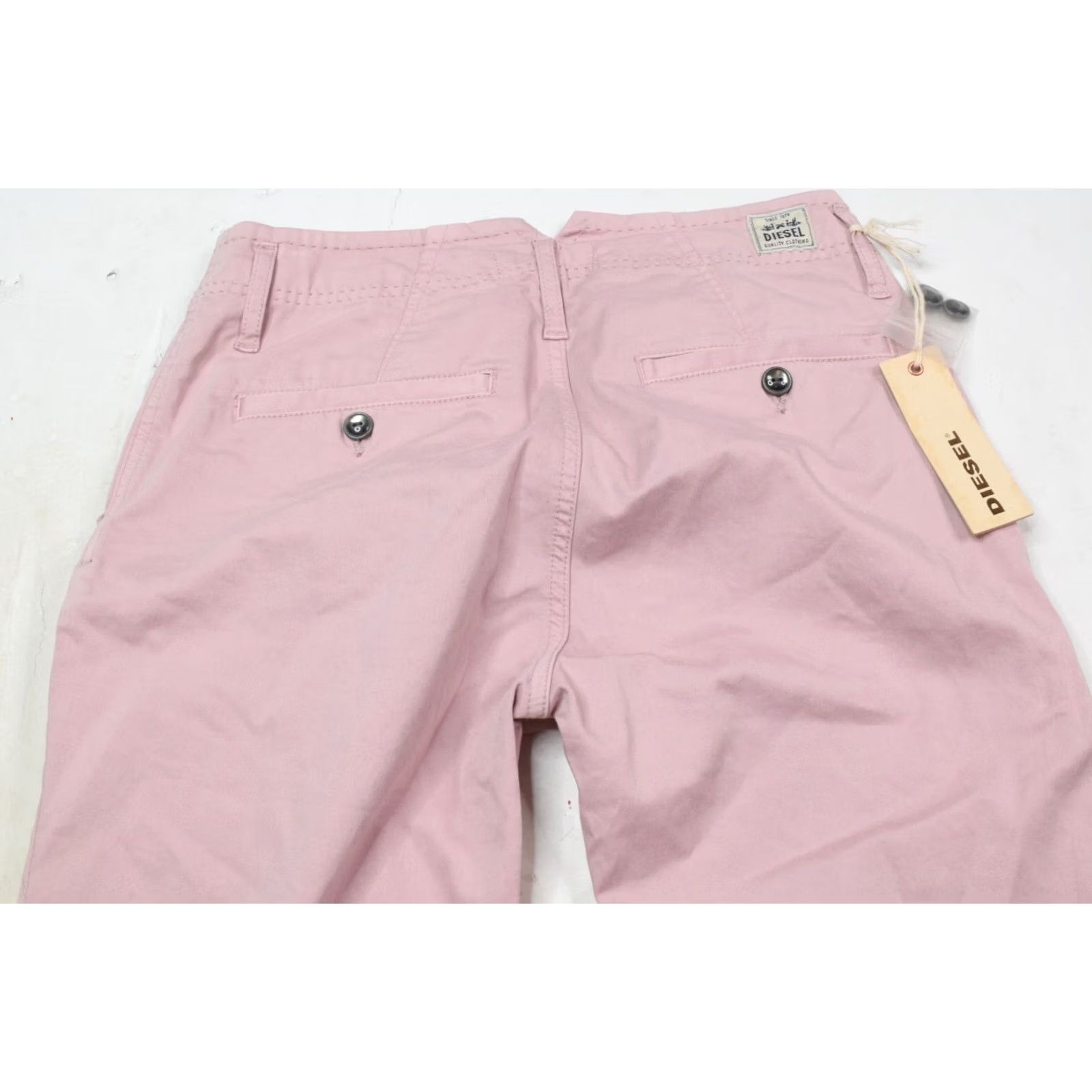 Diesel Diesel P-Detta-C Trouser Pants Womens 26 Mauve Pink Straight Cut Chino Casual Size 26" / US 2 / IT 38 - 7 Thumbnail