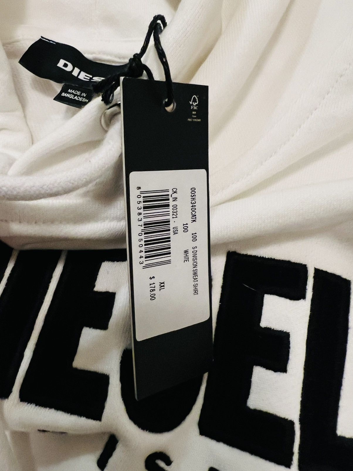 Diesel Diesel hoodie $179 NWT! 80% off! 100% AUTHENTIC! Size US XXL / EU 58 / 5 - 1 Thumbnail