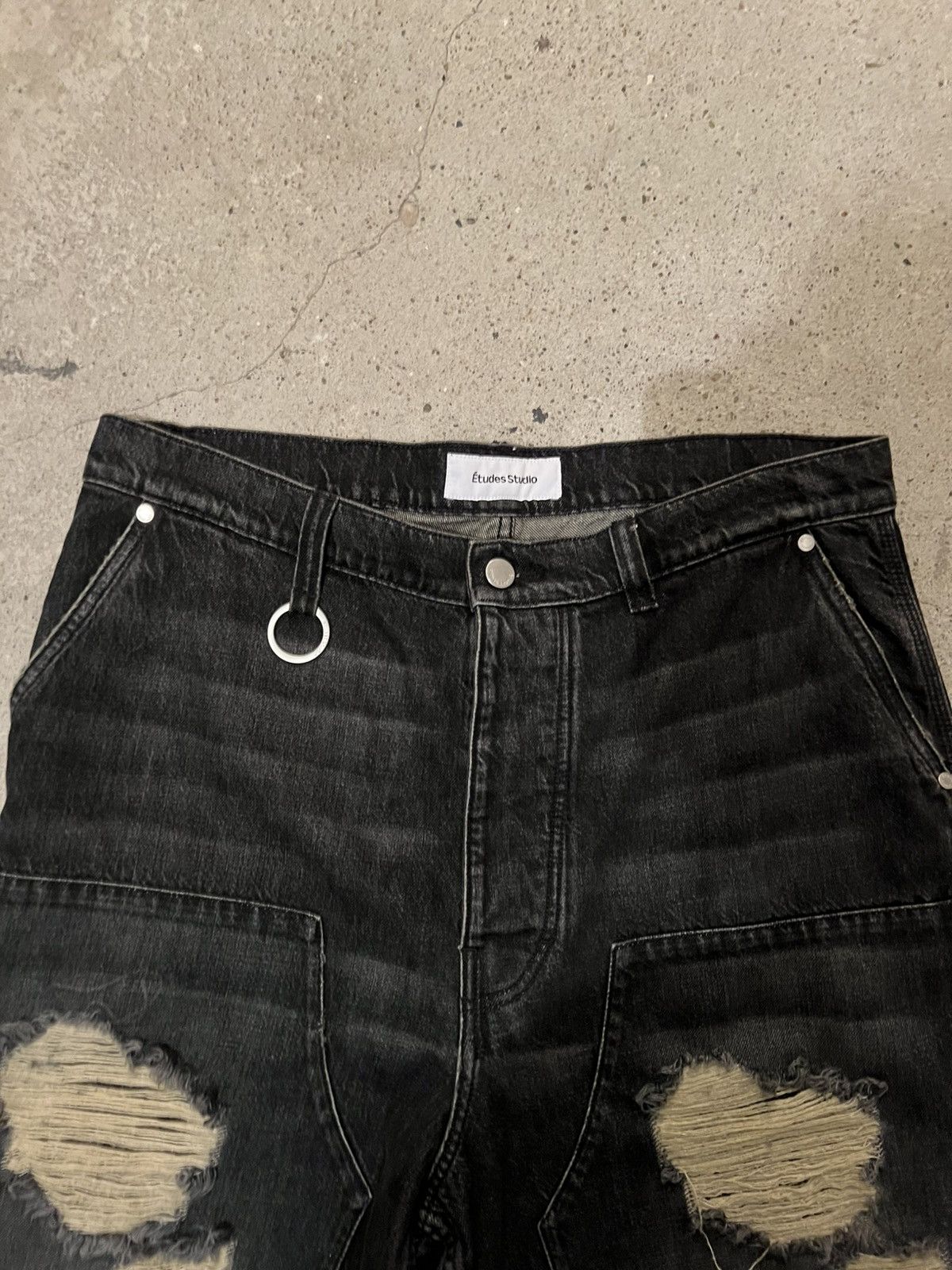 Etudes Études studio jeans baggy shredded holes vintage skate Size US 44 / EU 60 - 2 Thumbnail