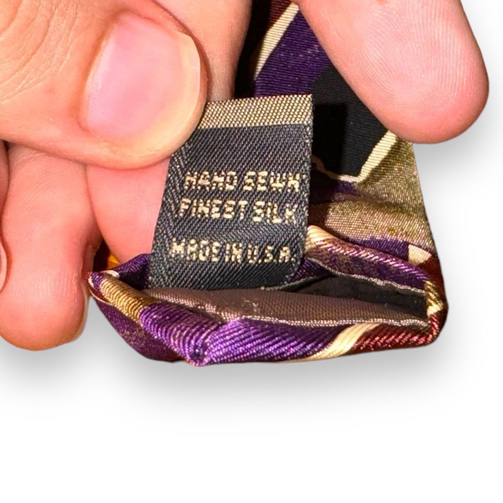 Robert Talbott Robert Talbott Purple & Green Camo Handmade in USA Tie Size ONE SIZE - 6 Thumbnail