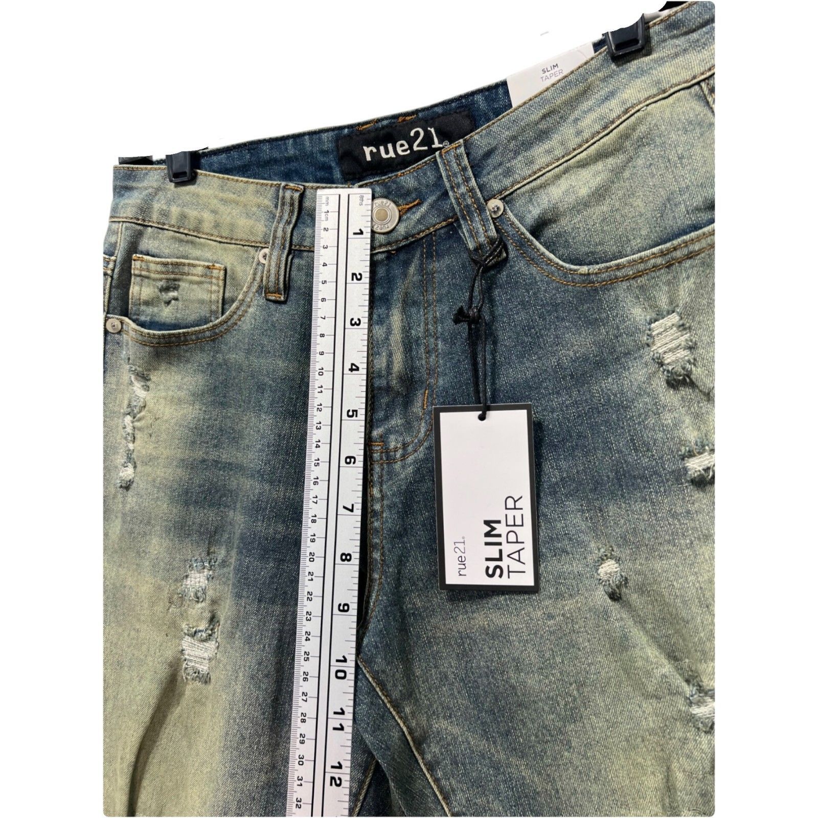 rue21 Rue 21 - Men's Supreme Flex Slim Taper Jeans Distressed - Bl Size US 28 / EU 44 - 7 Thumbnail