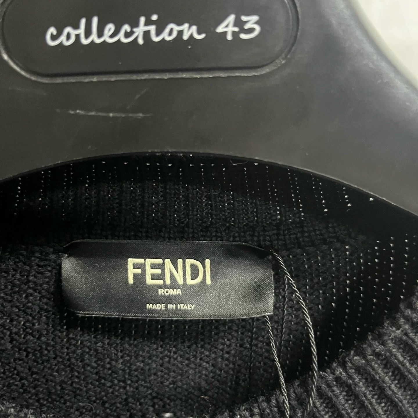 Fendi Fendi Black Color Block Wool Sweater Size US XXS / EU 40 - 2 Thumbnail