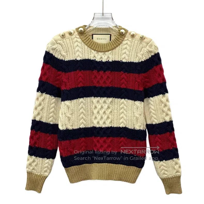 Gucci Gucci Colour-blocked striped twisted wool round-neck long- Size XS / US 0-2 / IT 36-38 - 1 Thumbnail