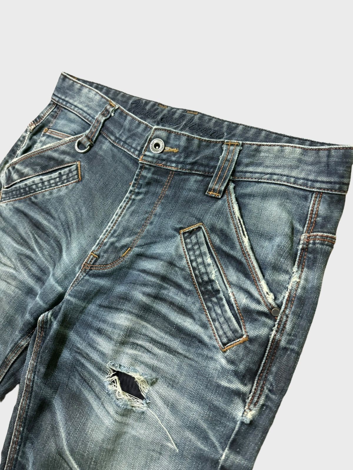5351 POUR LES HOMMES VTG Nicole Club For Men Fade Blue Stretch Denim Flare Jeans Size US 30 / EU 46 - 8 Thumbnail