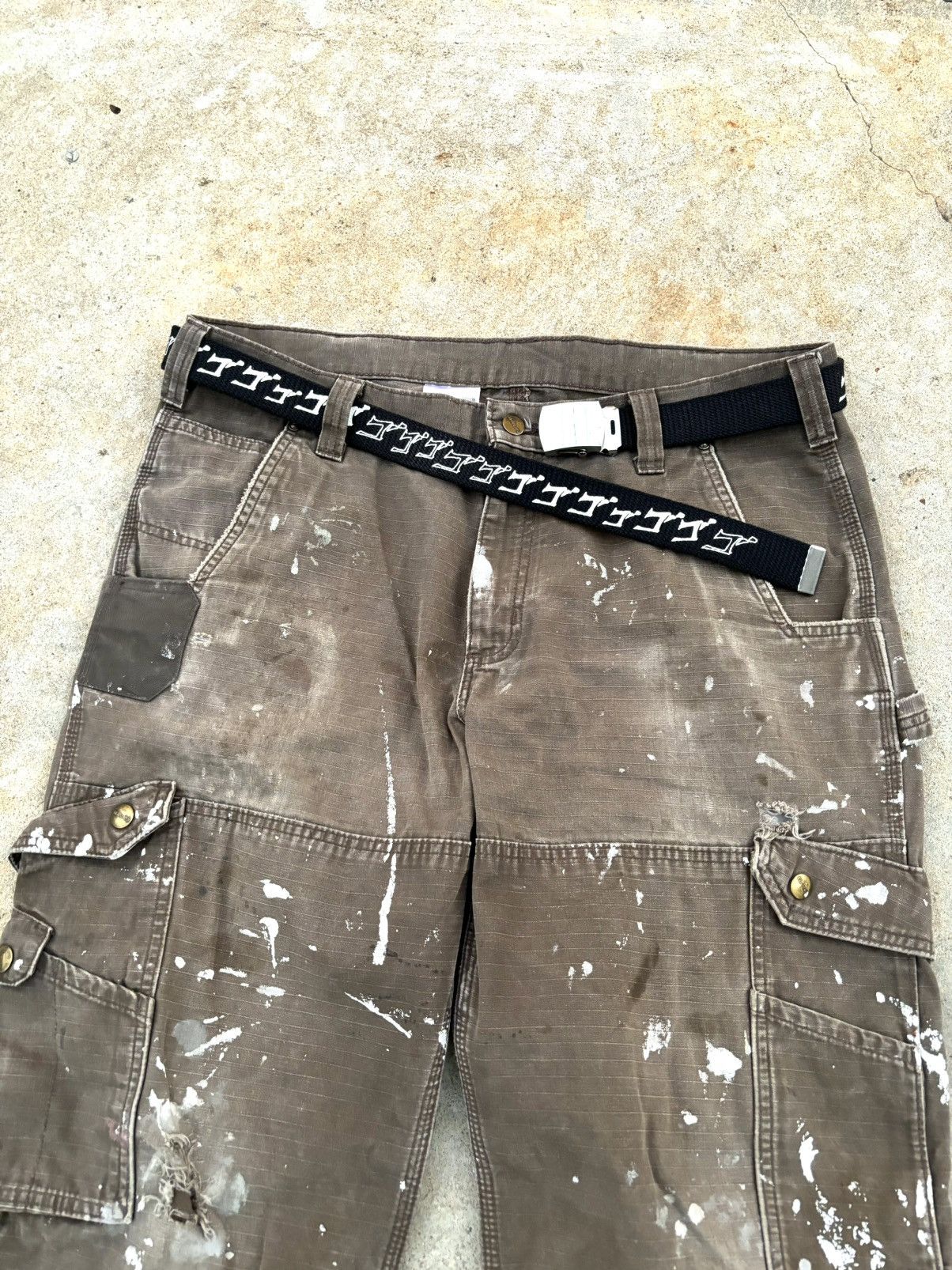Carhartt CARHARTT RIPSTOP BROWN FADED CARGO PANTS WORKWEAR Size US 36 / EU 52 - 5 Thumbnail