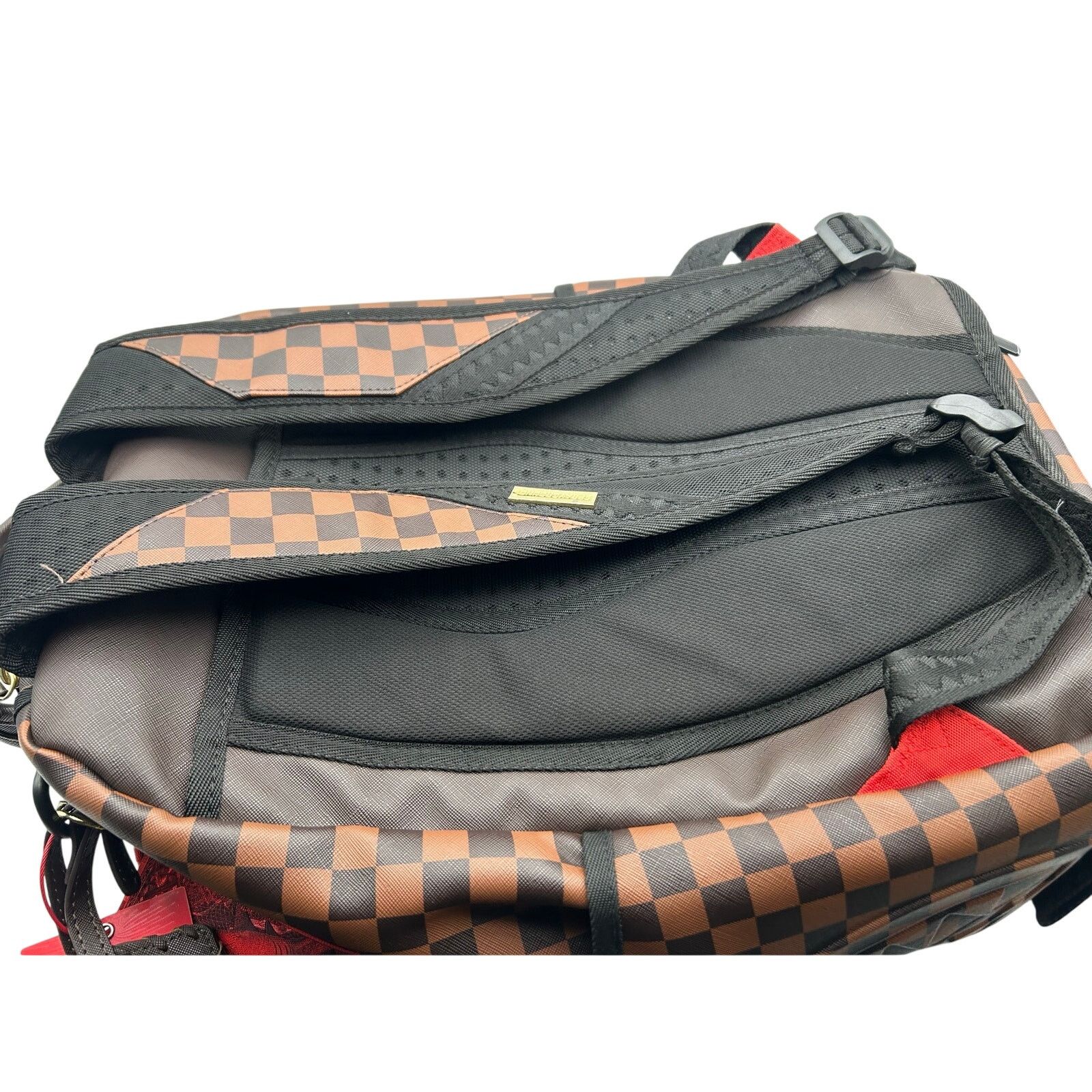 Sprayground Sprayground Limited Edition Shark Backpack Brown Checker NWT Size ONE SIZE - 6 Thumbnail