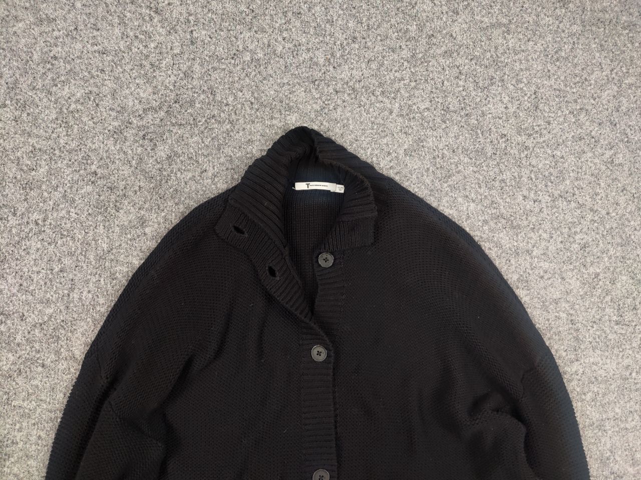 Alexander Wang Alexander Wang Cotton Black Oversized knit Button Cardigan Size S / US 4 / IT 40 - 5 Thumbnail