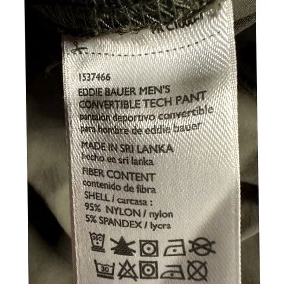 Eddie Bauer Eddie Bauer Convertible Tech Pants Mens 40X32 Olive Nylon Blend Hiking Outdoor Casual Workwear Euro? Size US 40 / EU 56 - 4 Thumbnail