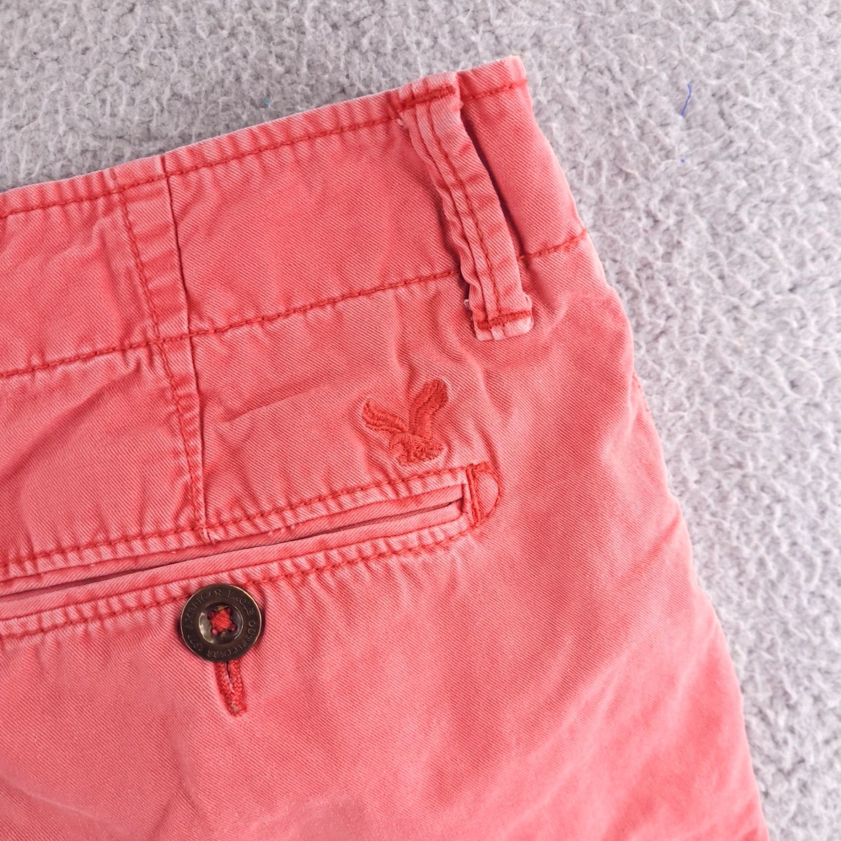 American Eagle Outfitters American Eagle Outfitters Slim Fit Shorts Mens 30 Red Pink Orange Mango Chino Solid Logo 30-Day Returns Mens Size US 30 / EU 46 - 6 Thumbnail