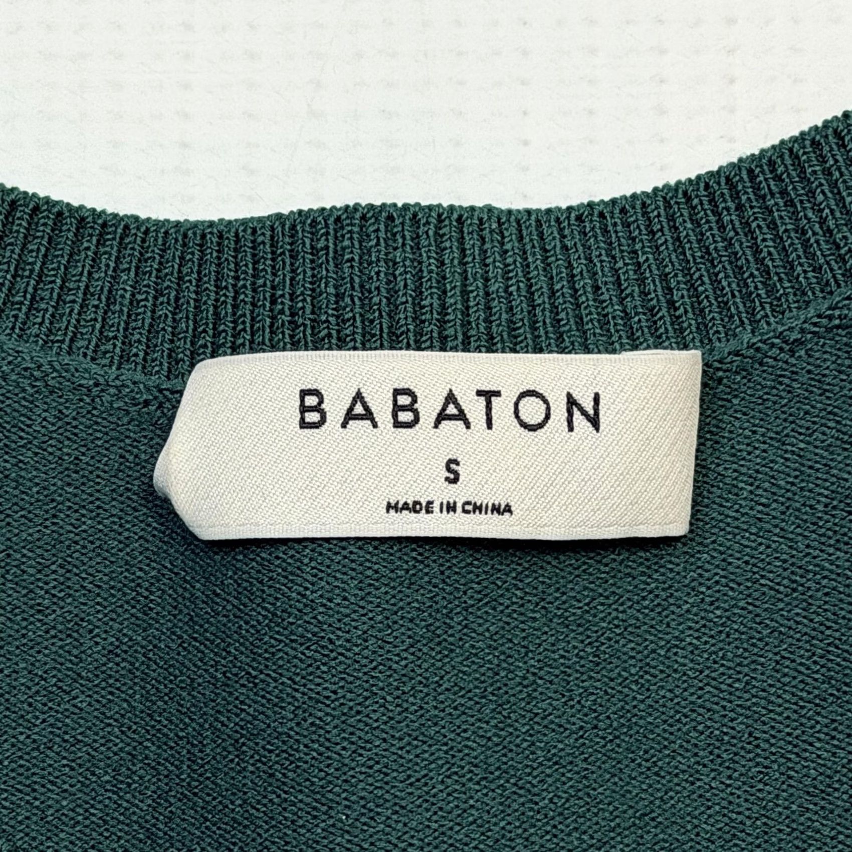 Vintage Babaton Sweater Womens Small Green Crewneck Long Sleeve Fitted Stretch Knit Top Size S / US 4 / IT 40 - 7 Thumbnail