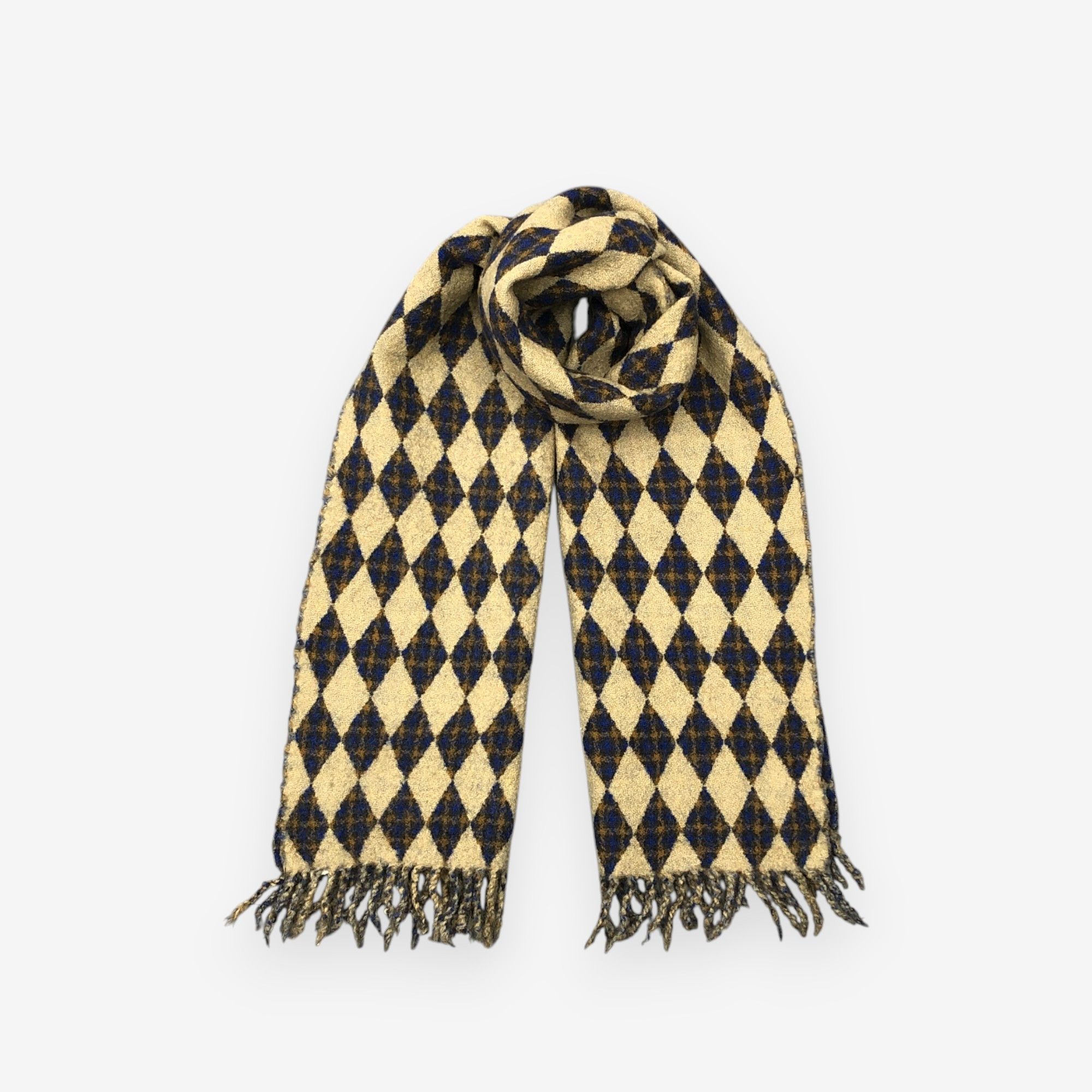 Japanese Brand Vintage Fromehill Scarf Muffler Wool Argyle Scarves Size ONE SIZE - 1 Thumbnail
