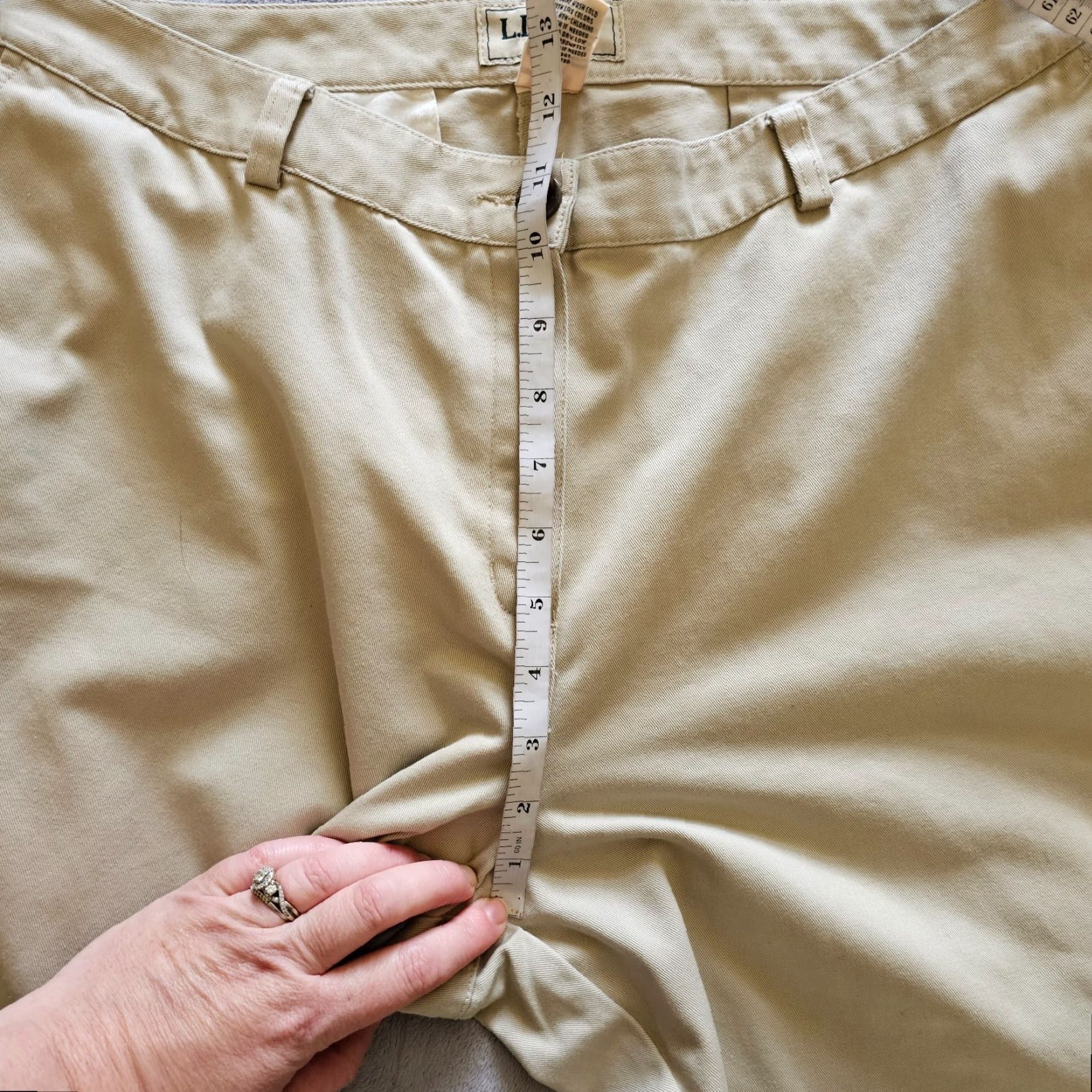Vintage LL Bean Pant Slacks Women Size 16 Beige Tan High Rise Flat Front Zip Closure Dress Pants Classic Straight Size 38" / US 16 / IT 52 - 7 Thumbnail