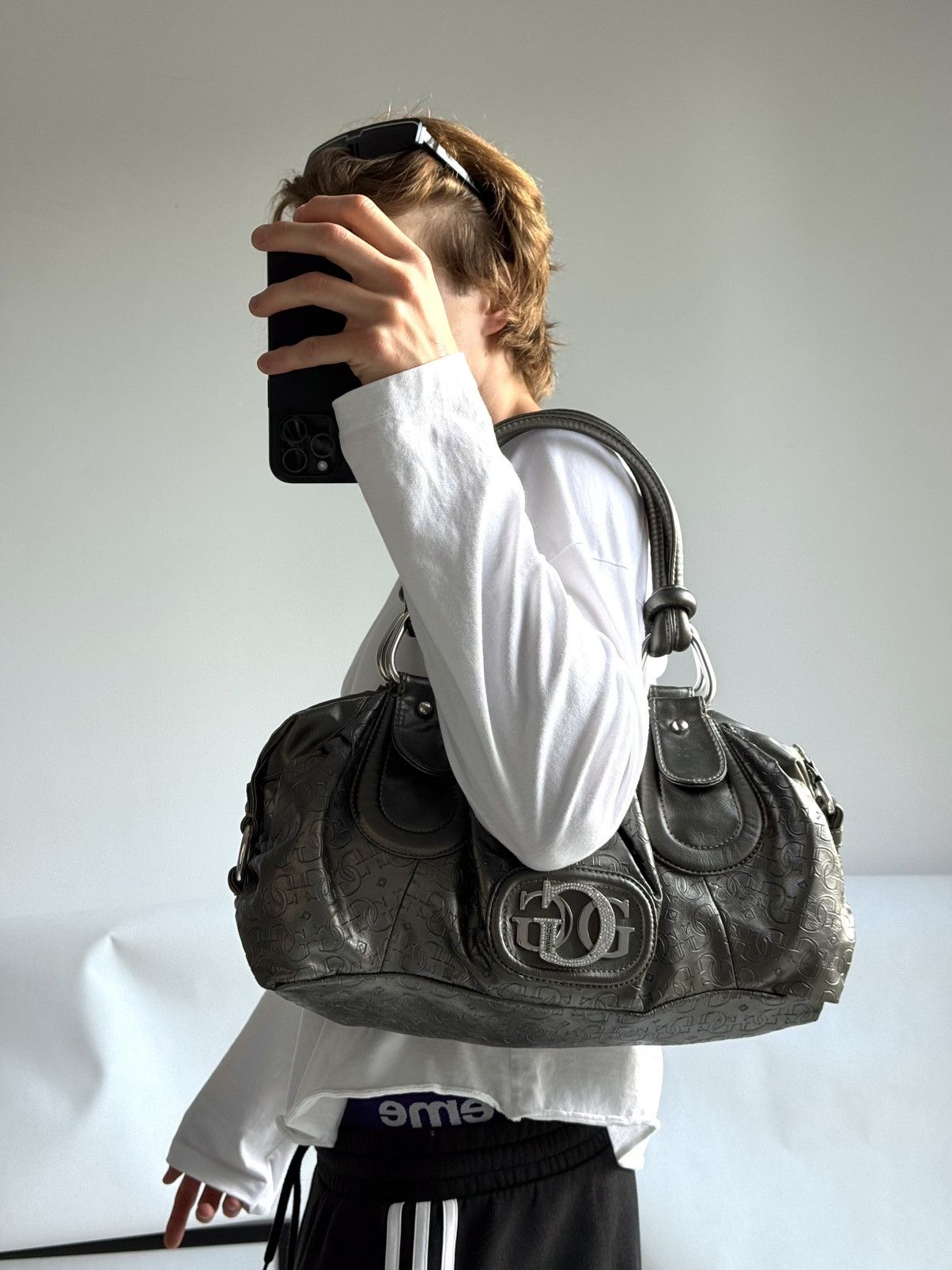 Vintage Guess Monogram logo bag 00s Y2k Handbag