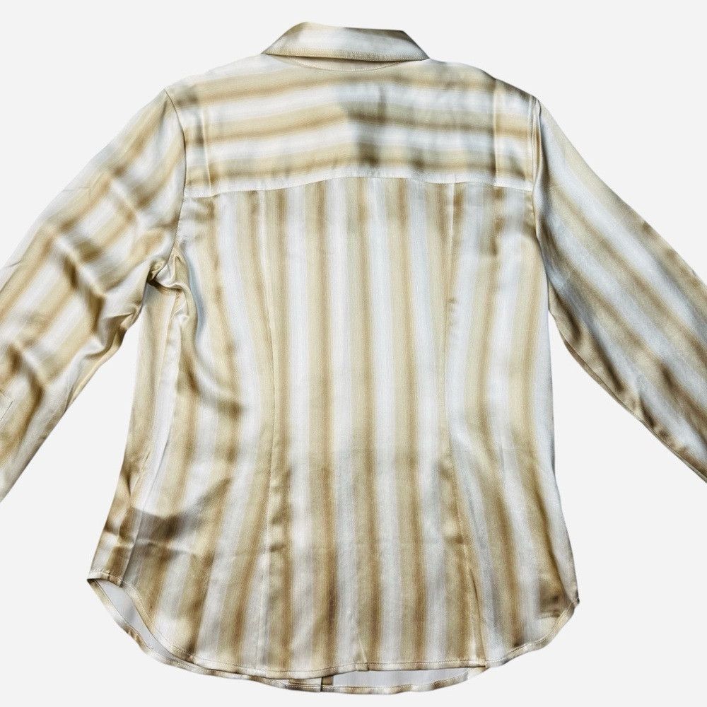 Madewell NWT New Madewell 100% Silk Slim Button Up Stripe Long Sleev Size S / US 4 / IT 40 - 4 Thumbnail