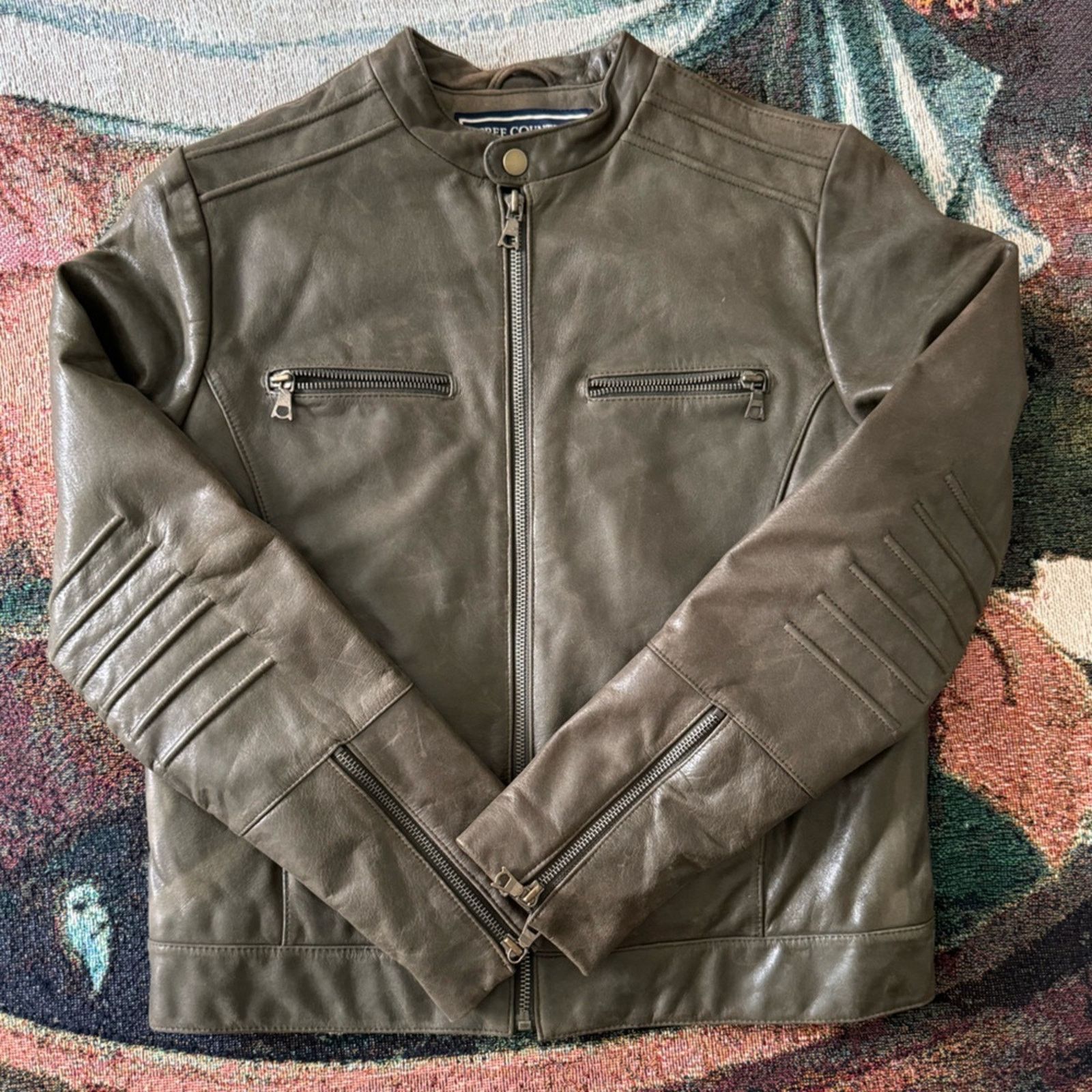 Free Country Vintage leather motorcycle style jacket Size S / US 4 / IT 40 - 8 Thumbnail