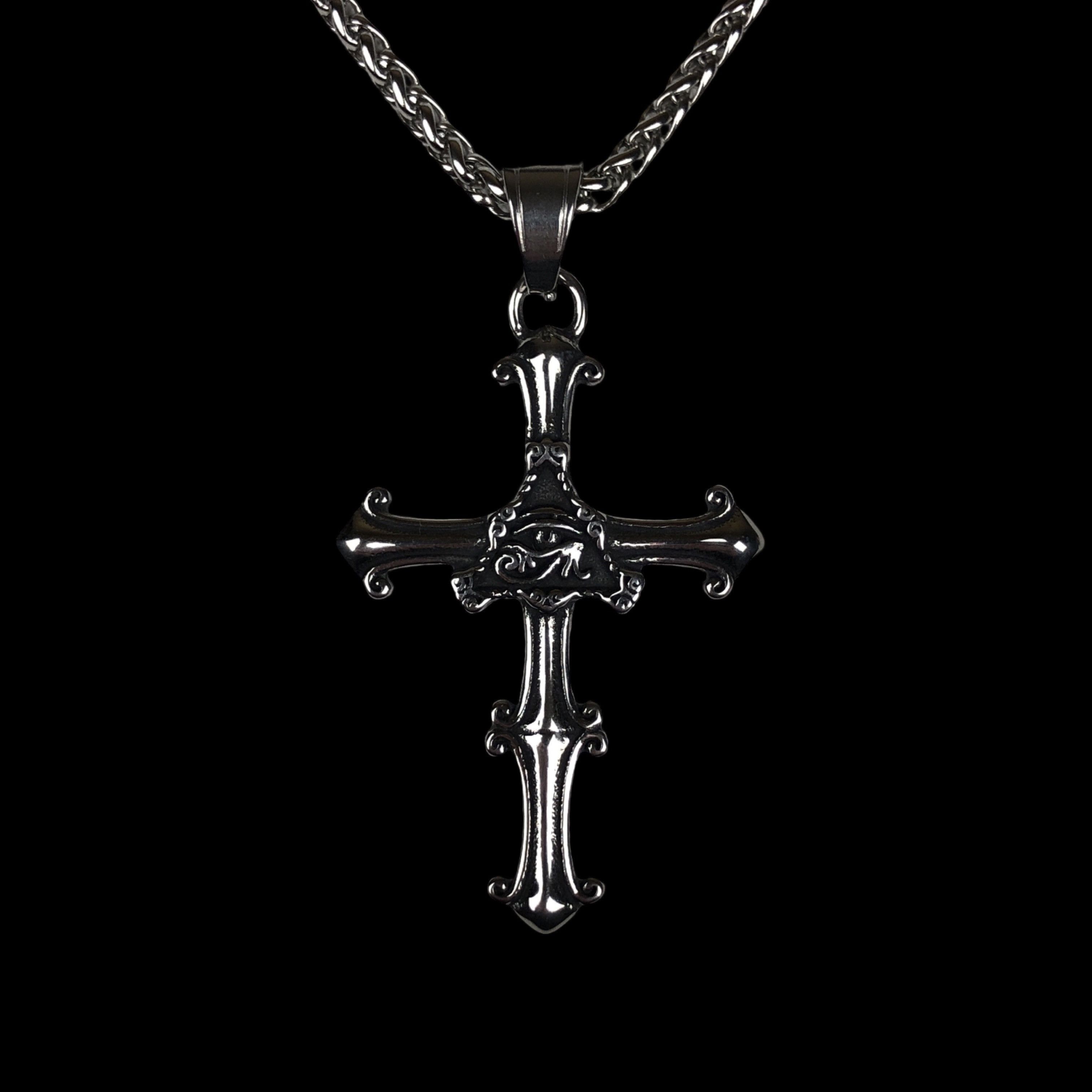 Jewelry Stainless Steel Cross Gothic Necklace Punk Emo Y2K Size ONE SIZE - 1 Thumbnail