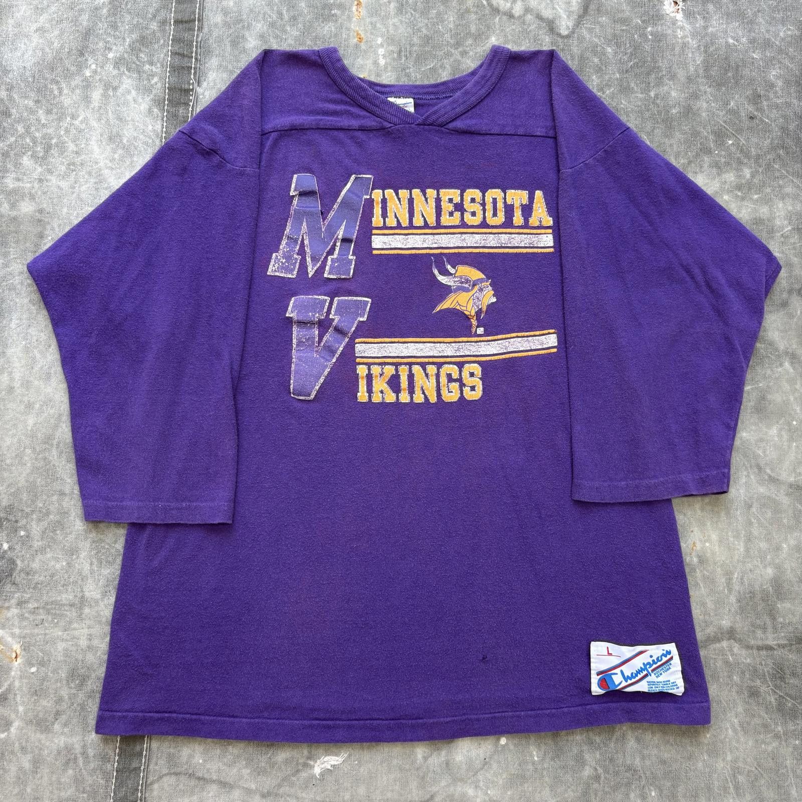 Champion Vintage 80s Champion Minnesota Vikings Football Jersey Shirt Size US L / EU 52-54 / 3 - 1 Thumbnail