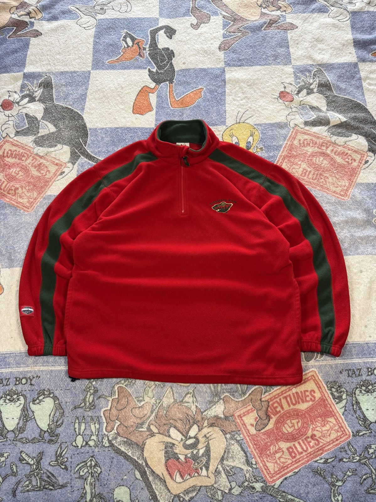 NHL Vintage minnesota wild fleece pullover Size US XL / EU 56 / 4 - 1 Thumbnail
