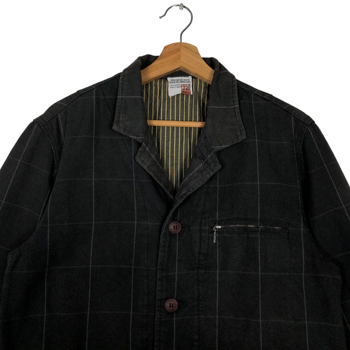 Issey Miyake 🔥90’s Striped Chore Jacket Double Breast Jungle Storm Japan Size US M / EU 48-50 / 2 - 3 Thumbnail