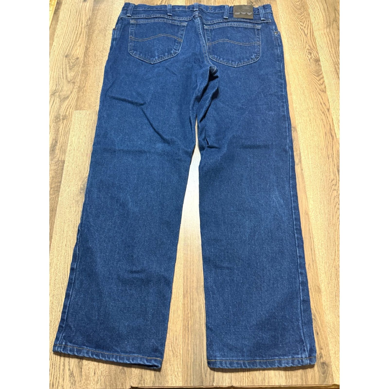 Lee Lee Jeans Men 40x30 Blue Denim Straight Mid Rise Regular Fit Jeans Size US 40 / EU 56 - 2 Thumbnail
