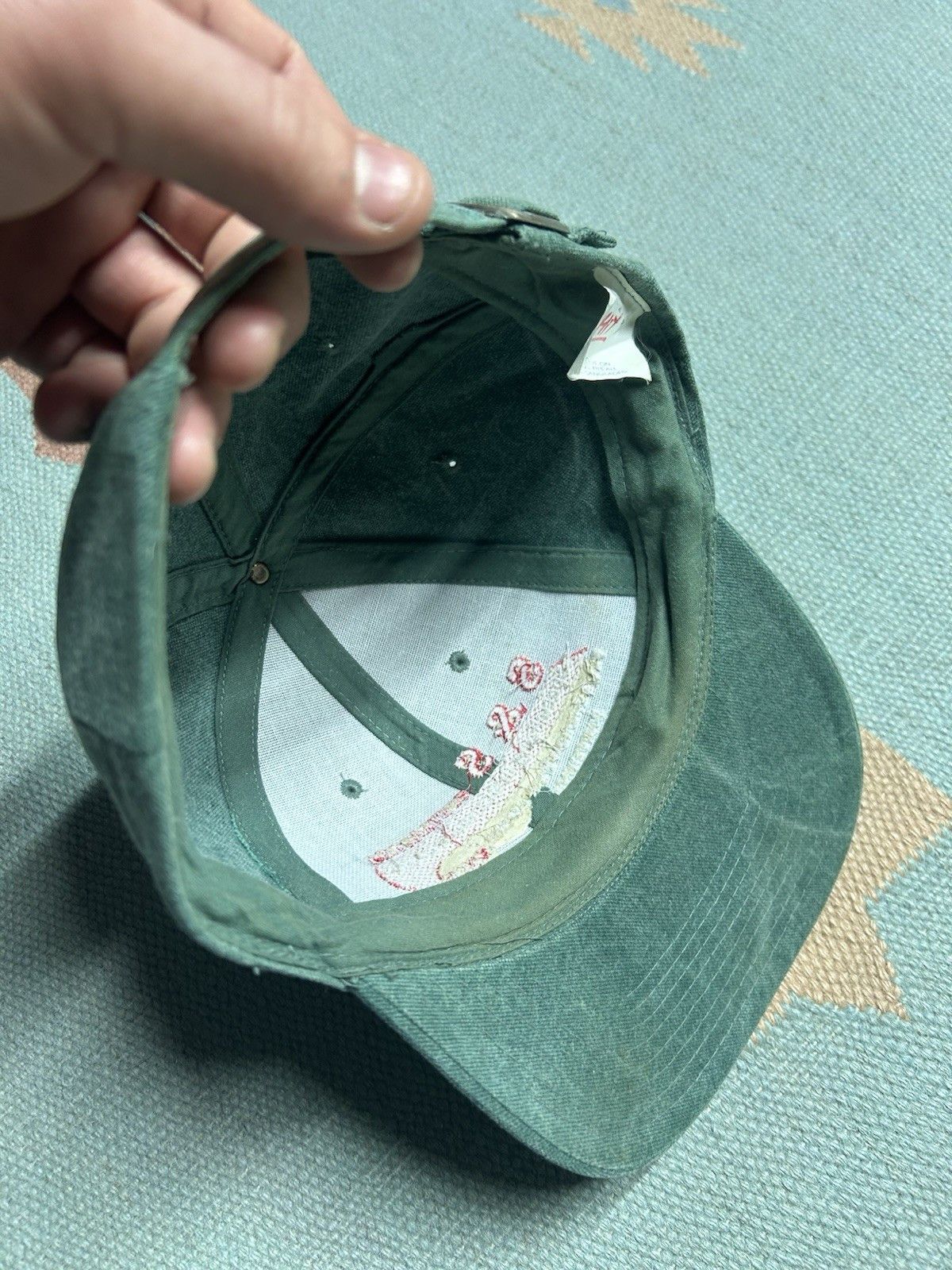 Vintage Vtg strapbac hat S&S contracting insurance stone wash canvas Size ONE SIZE - 8 Thumbnail