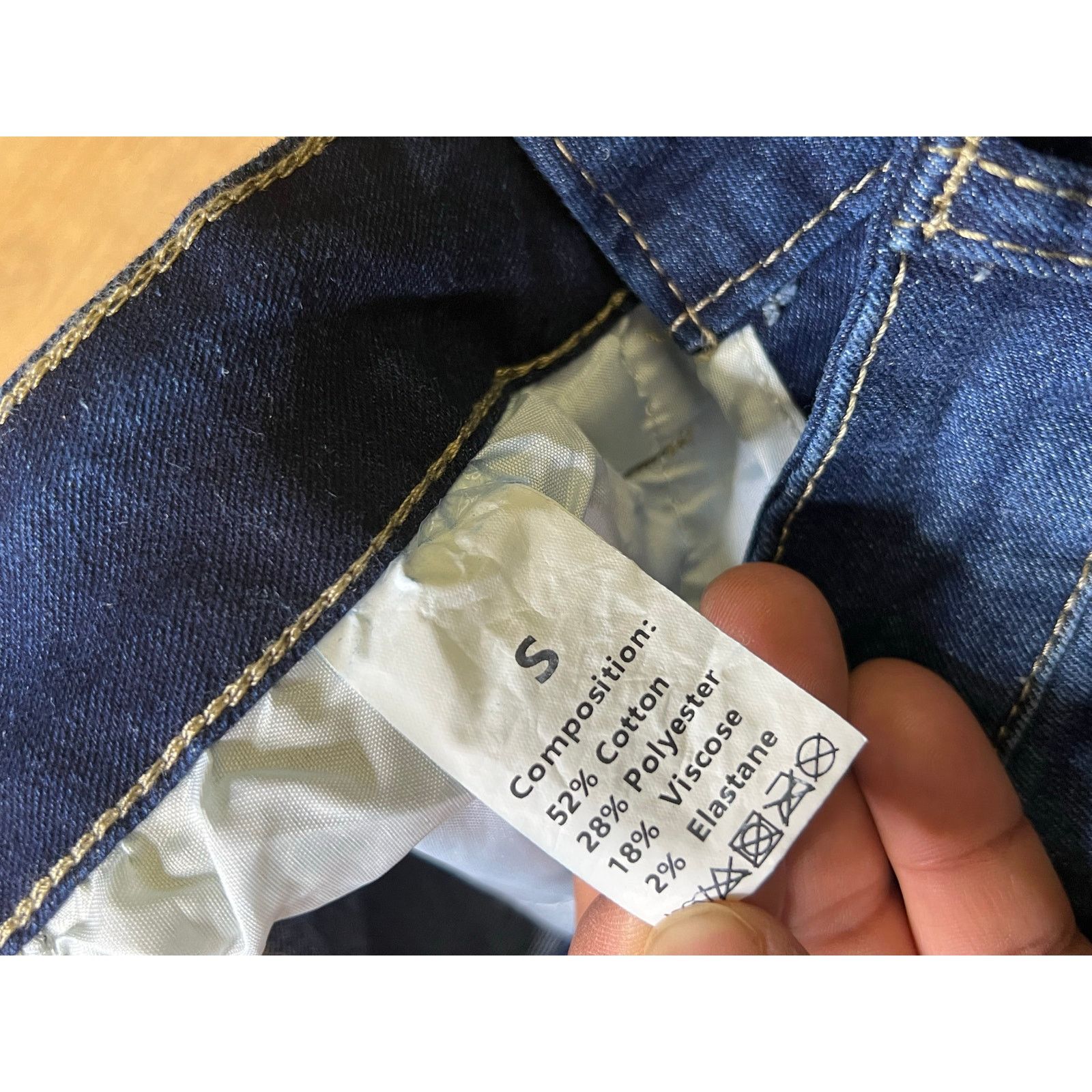 Vintage Vintage Look blue high-rise distressed flare Jeans Sz 25x30 Size 25" / US 0 / IT 36 - 4 Thumbnail