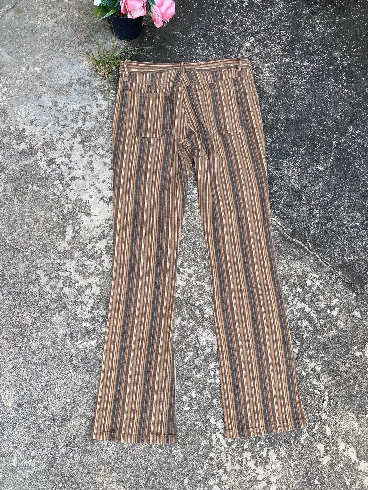If Six Was Nine Flare Jouer Aux Echess Stripe Jeans Pants Size 28" / US 6 / IT 42 - 5 Thumbnail
