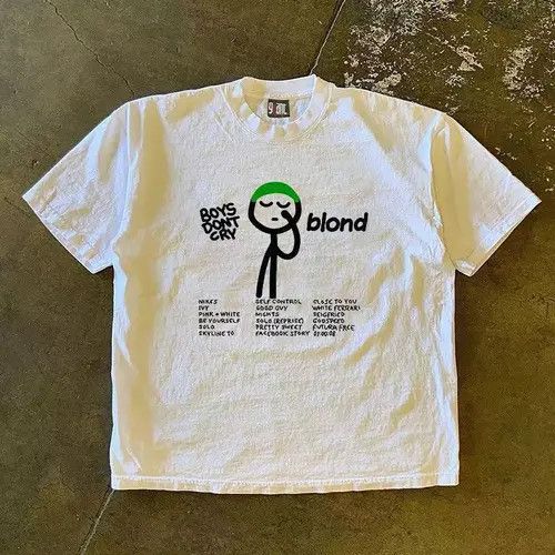 Japanese Brand × Vintage White casual retro crying boy print t-shirt Size US M / EU 48-50 / 2 - 3 Thumbnail