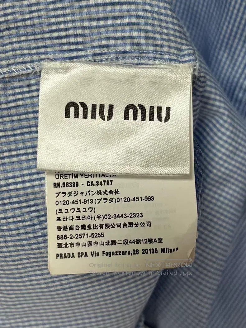 Miu Miu Miu Miu 38 Slogan plaid shirt Size M / US 6-8 / IT 42-44 - 4 Thumbnail