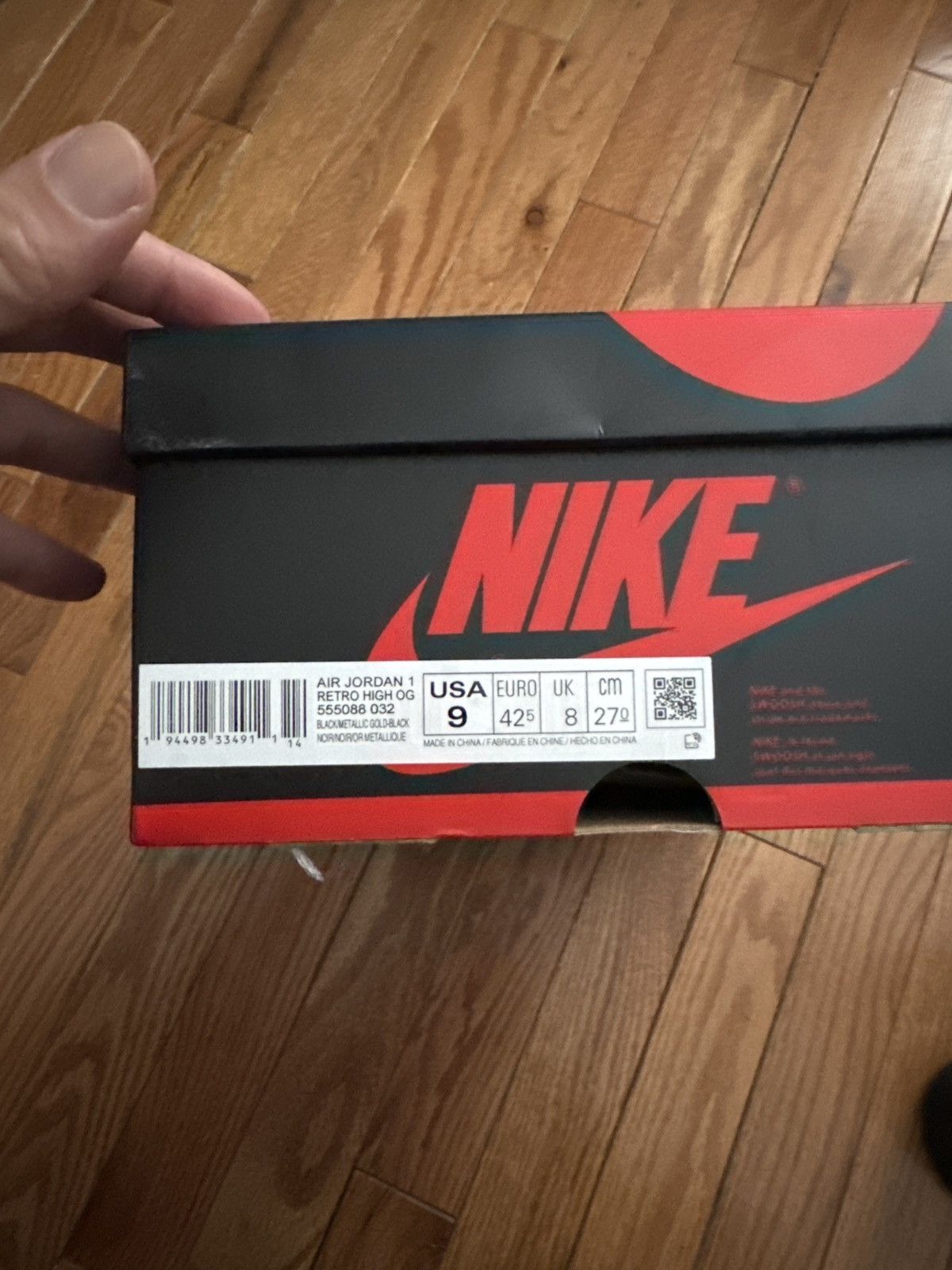 Jordan Brand × Nike AIR JORDAN 1 HIGH - BLACK/GOLD METALLIC Size US 9 / EU 42 - 6 Thumbnail