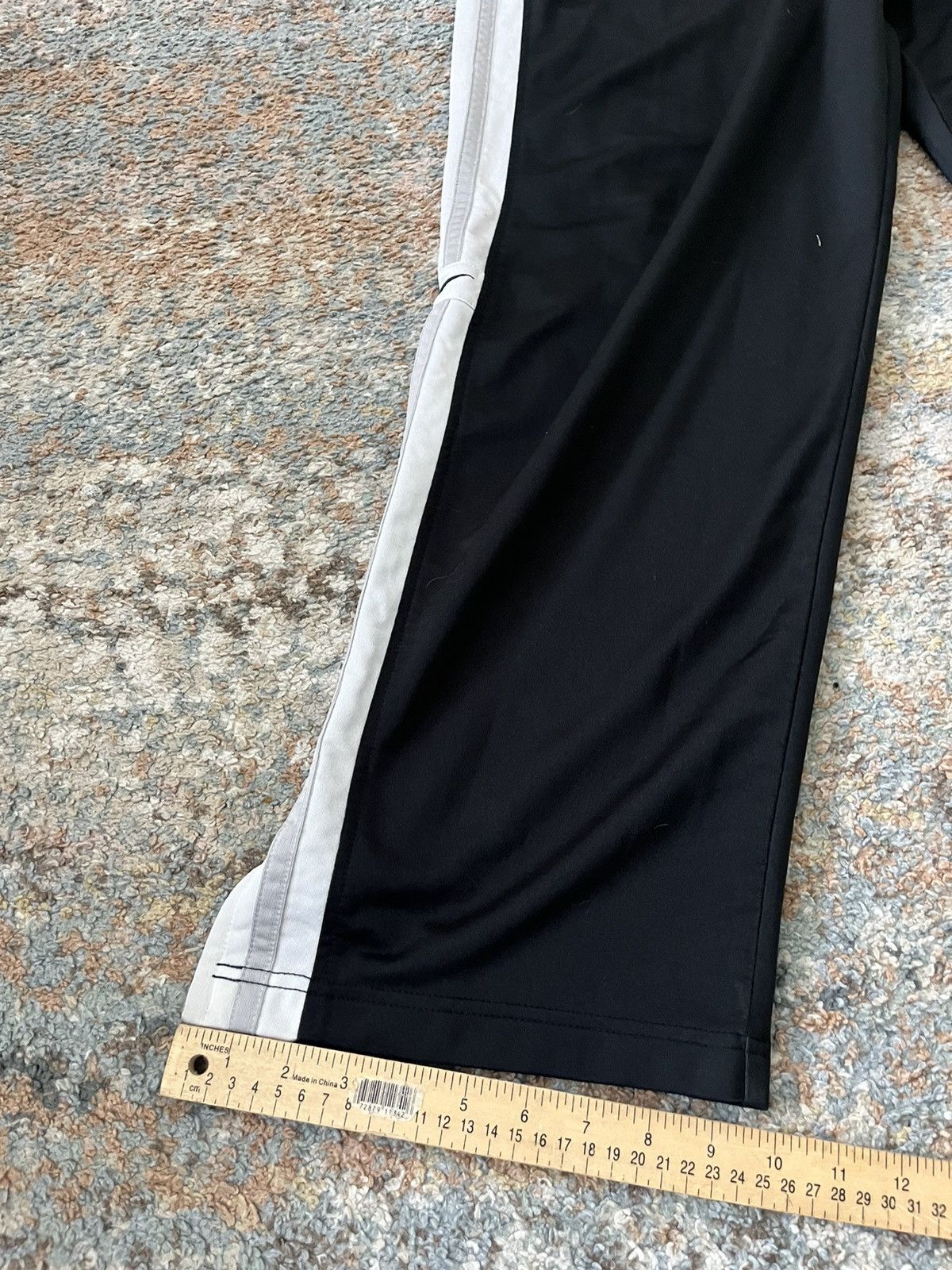 Nike × Vintage VTG Nike Sweatpants XL Stripe Black white Y2K Size US 36 / EU 52 - 6 Thumbnail