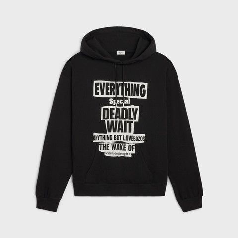 Celine o1bcso1str0824 Everything Special Loose Celine Hoodie Black Size US XS / EU 42 / 0 - 1 Thumbnail