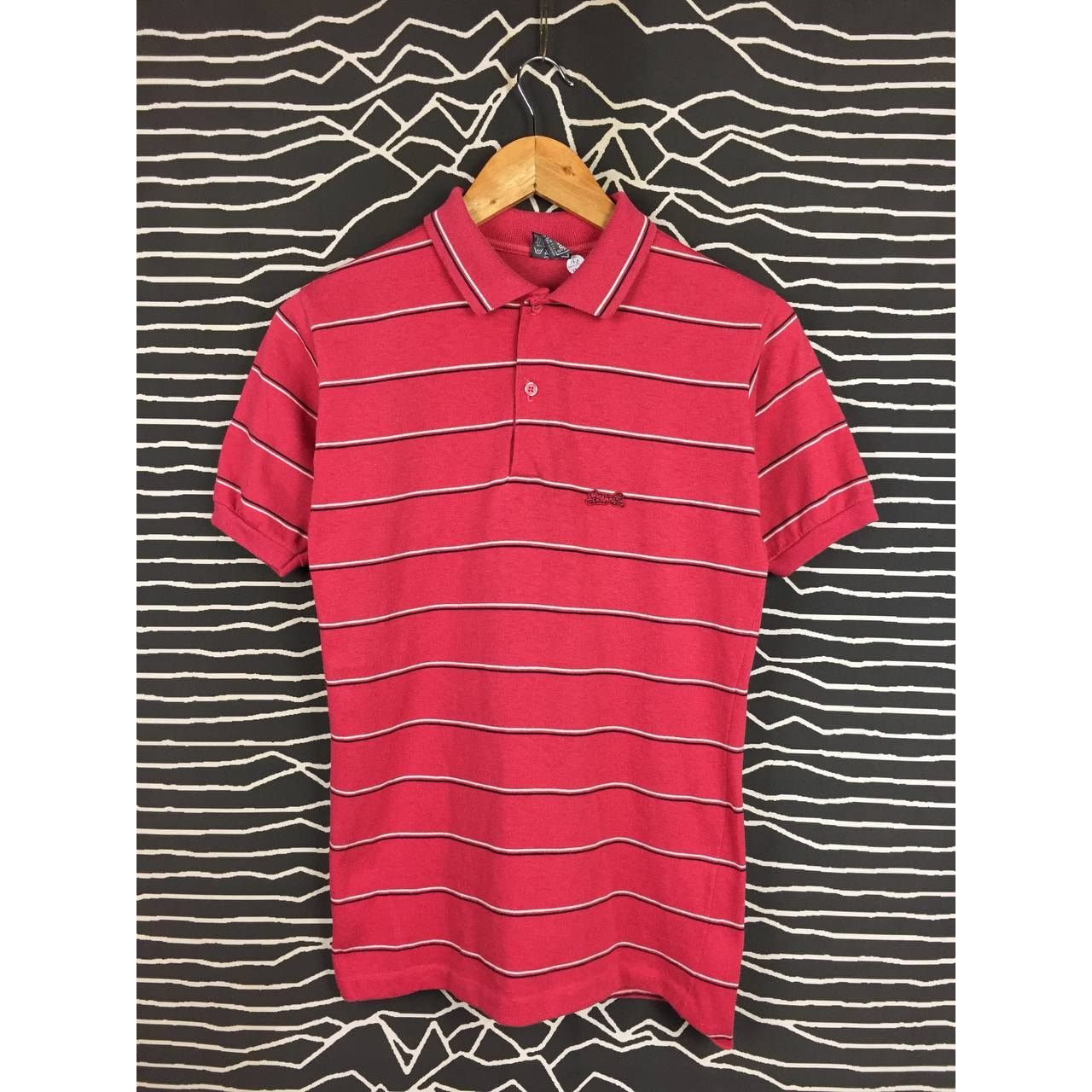 Le TIGRE × Vintage Vtg Le Tigre Embroidered Logo Made In Usa Striped Polo Tee Size US S / EU 44-46 / 1 - 1 Thumbnail