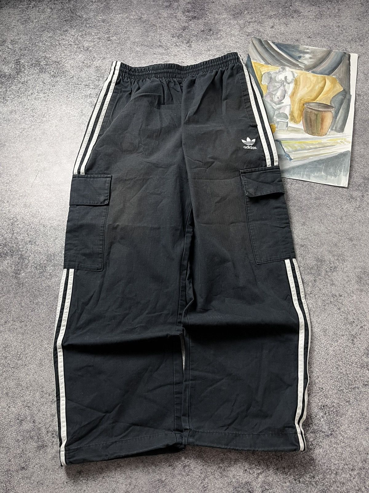 BALENCIAGA | BAGGY LOGO DRESS PANTS