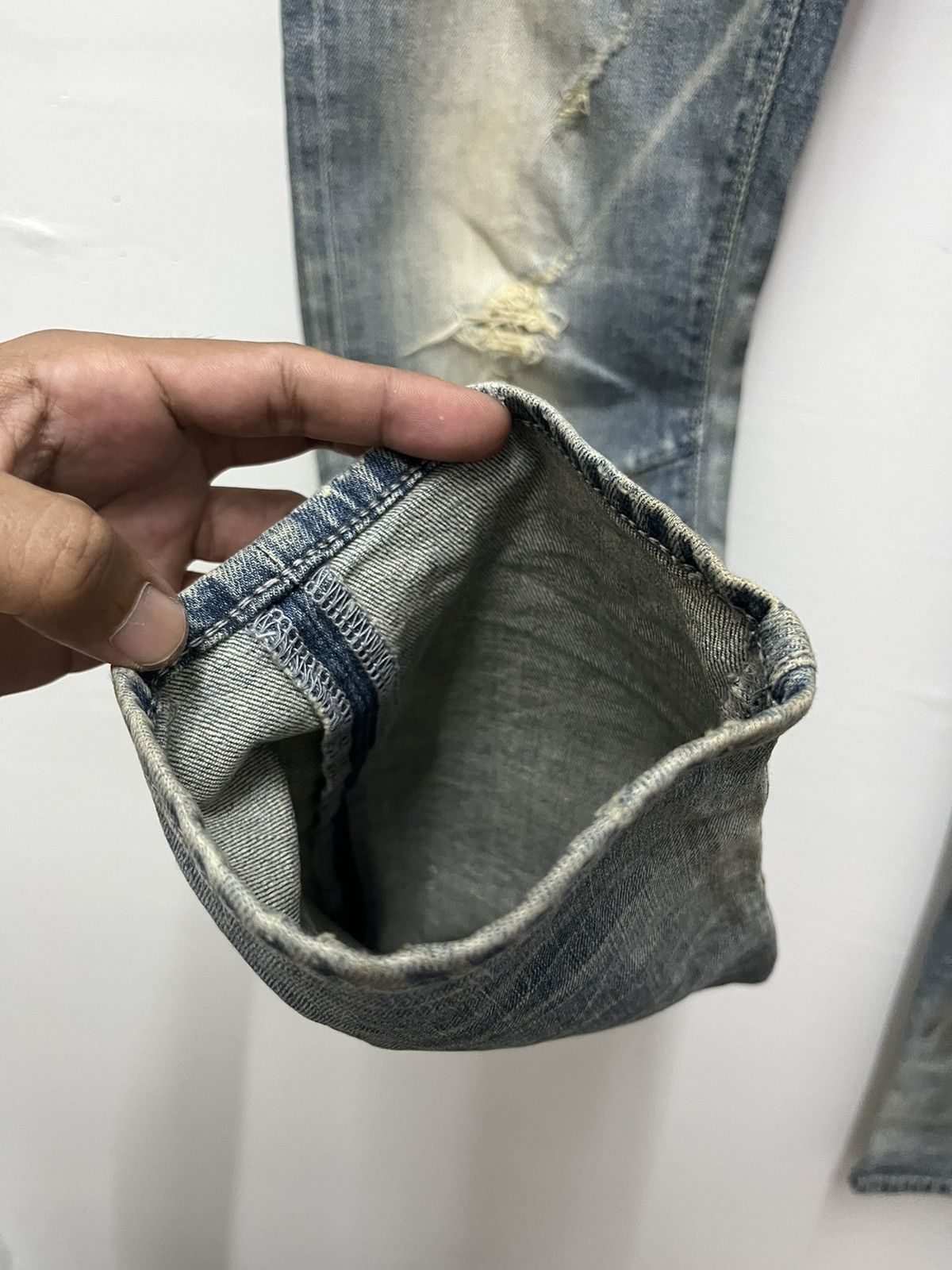 Japanese Brand Gostar De Fuga Japan Skinny Rusty Distressed Denim Pants Size US 33 - 11 Thumbnail