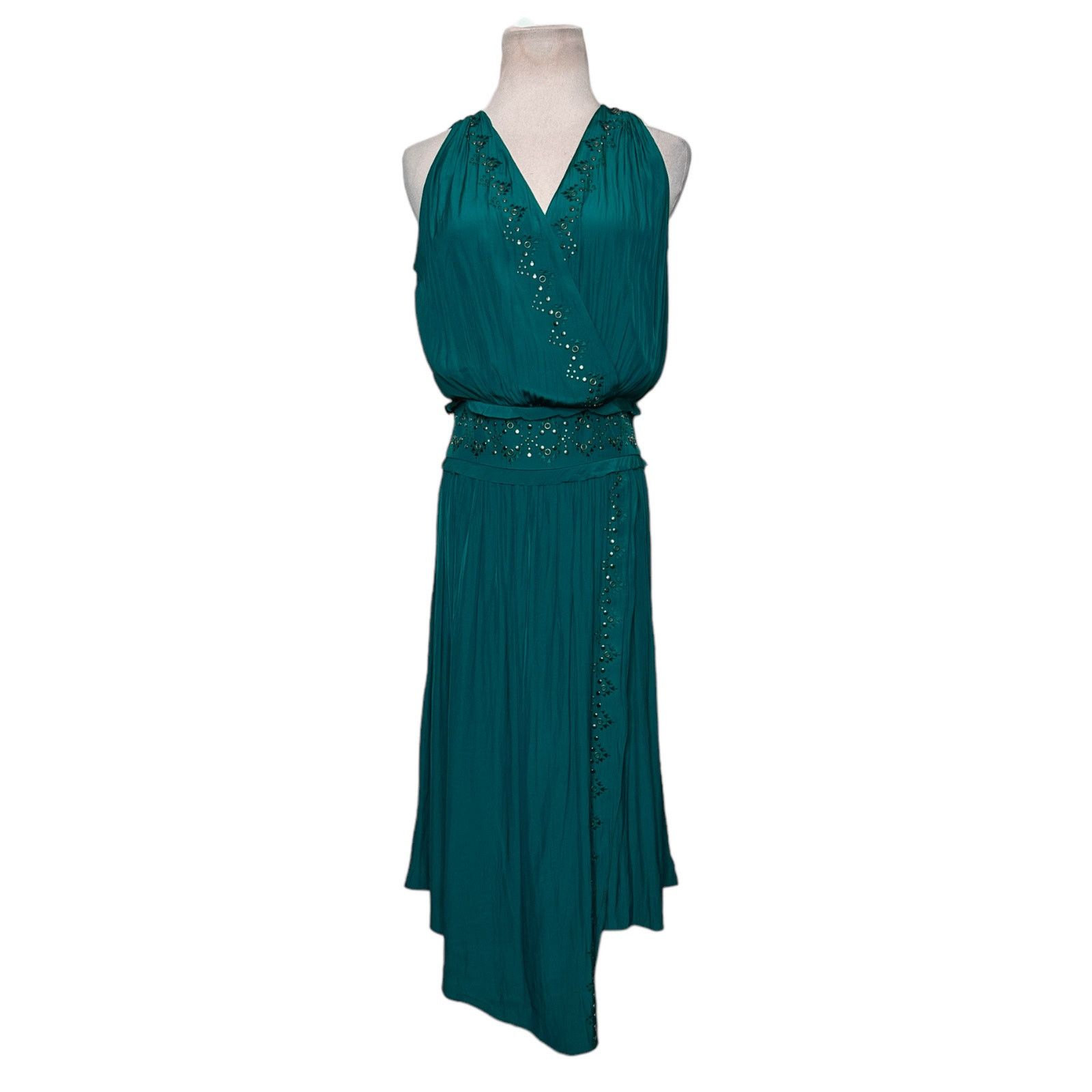 Ramy Brook Ramy Brook emerald embellished draped cocktail dress size XS Size XS / US 0-2 / IT 36-38 - 17 Thumbnail