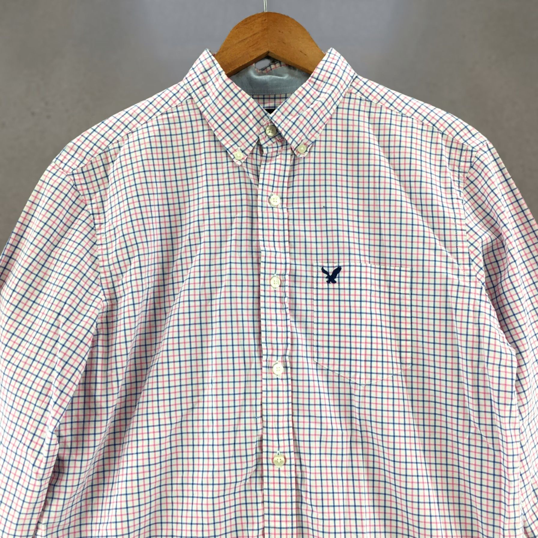 American Eagle Outfitters American Eagle Button-Down Shirt Mens Medium Plaid Multicolor Casual Shirt Size US M / EU 48-50 / 2 - 1 Thumbnail