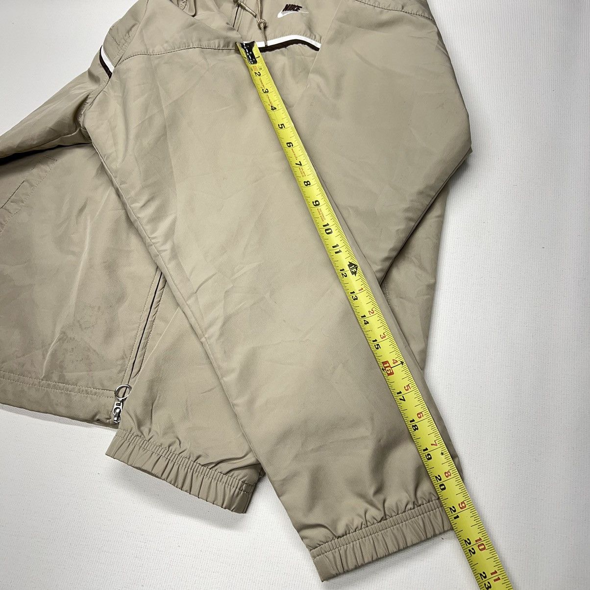 Nike × Vintage VTG Nike Varsity Jacket Brown Coaches Windbreaker Grey Tag Size US M / EU 48-50 / 2 - 24 Thumbnail