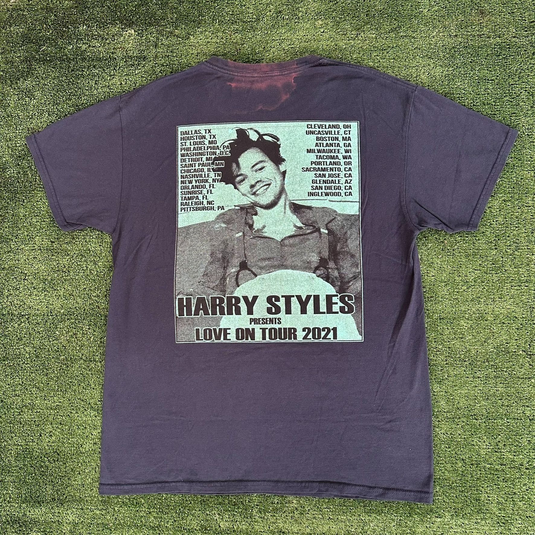 Fruit Of The Loom Harry Styles Love on Tour 2021 T-Shirt Fine Line Navy M Pop Size US M / EU 48-50 / 2 - 4 Thumbnail