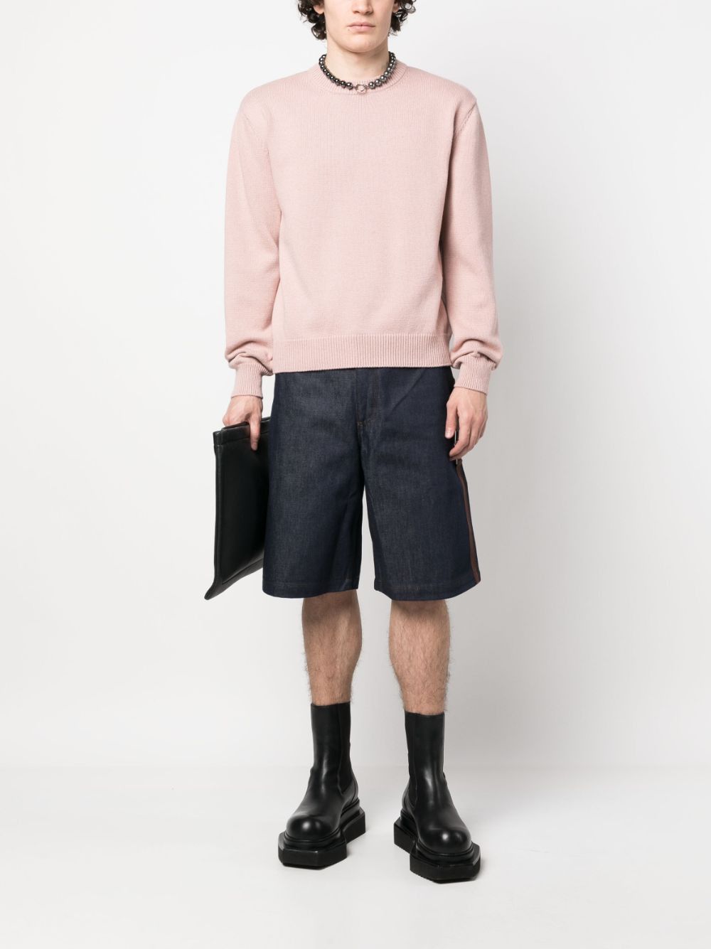 Jil Sander o1y1124 Cotton Cashmere Sweater in Pink Size US S / EU 44-46 / 1 - 2 Thumbnail