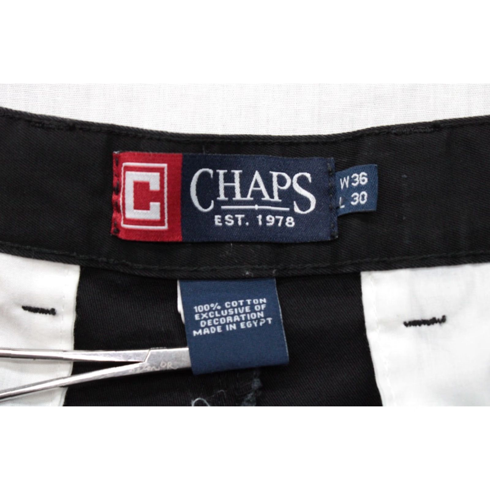 Chaps Chaps By Ralph Lauren Pants Men's 38 Black Flat Front Stright Leg Cotton Size US 38 / EU 54 - 7 Thumbnail