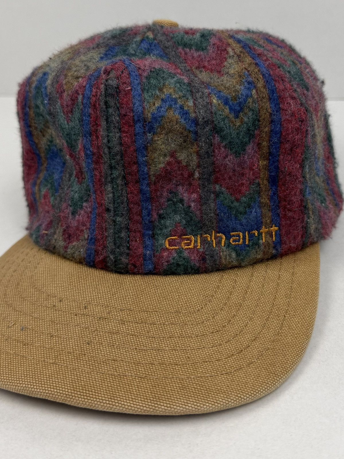 Carhartt Vintage 90s Carhartt Aztec Blanket Southwestern SnapBack Hat Size ONE SIZE - 5 Thumbnail