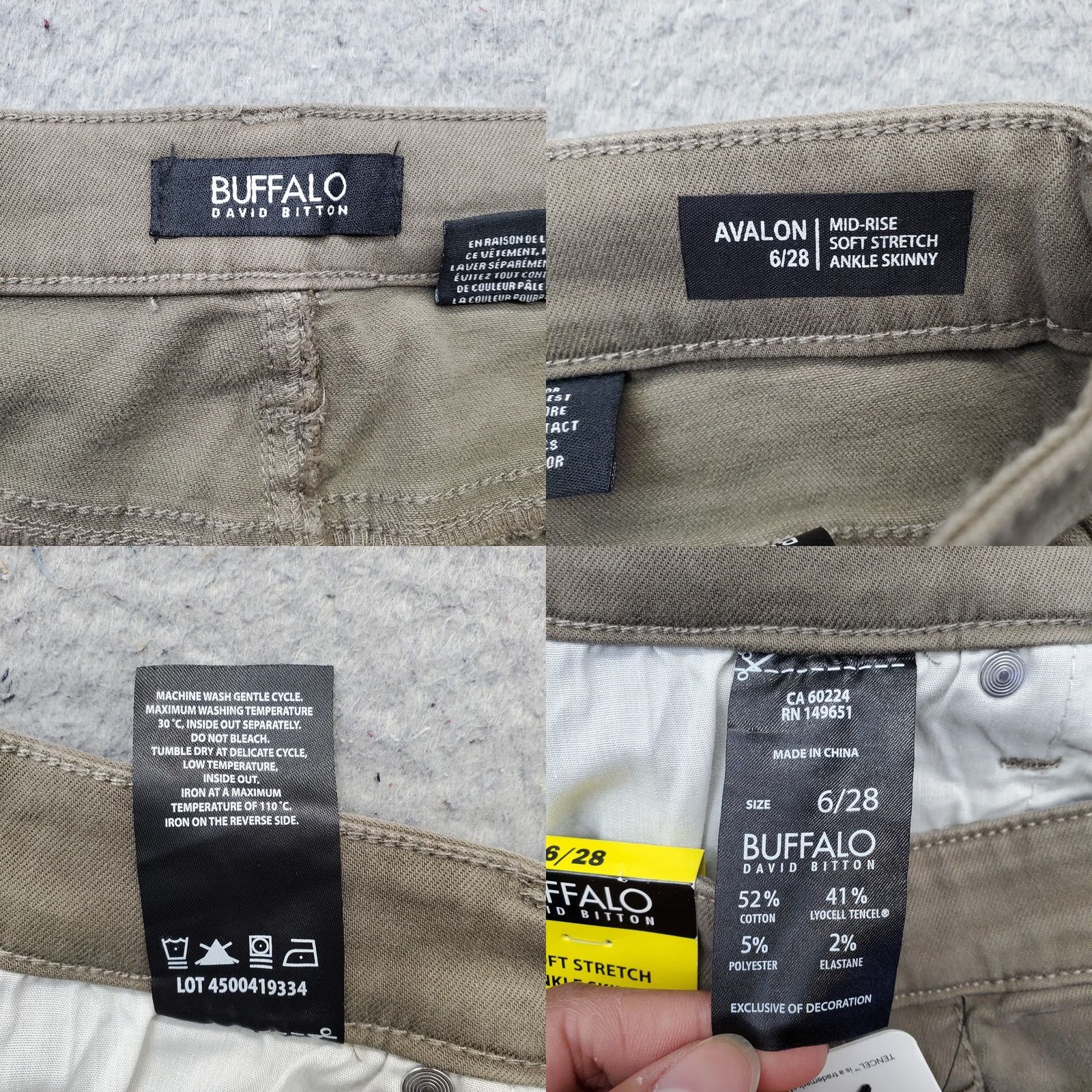 Buffalo David Bitton Buffalo David Bitton Womens Ankle Jeans Mid-Rise Avalon Green 6 Medium Wash Denim Slim 27"Inseam 5-Pocket NWT Mens Girls Size 28" / US 6 / IT 42 - 8 Thumbnail