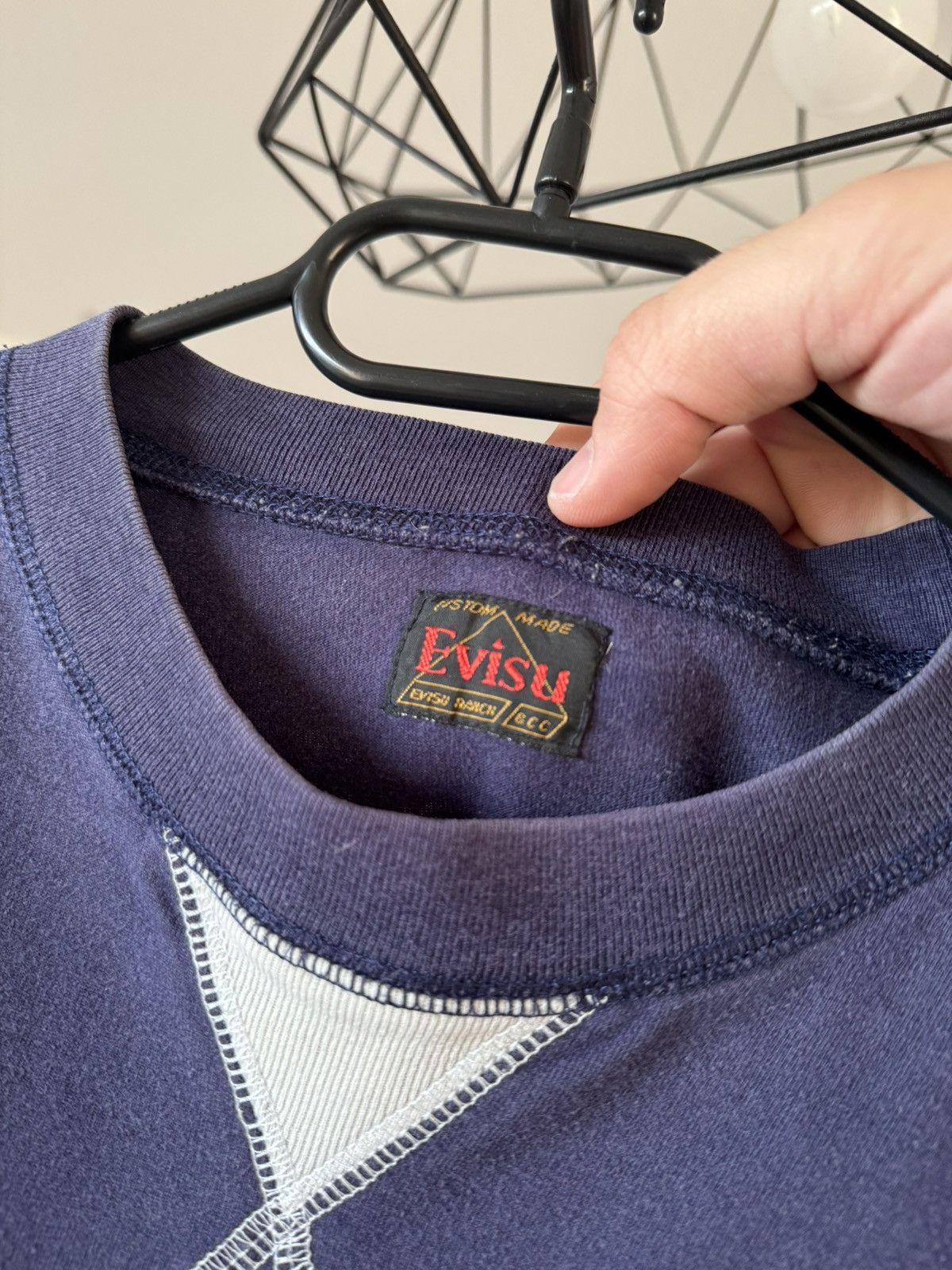 Evisu × Japanese Brand Evisu Vintage Washed Navy Logo T-shirt L Japanese brand Size US L / EU 52-54 / 3 - 2 Thumbnail