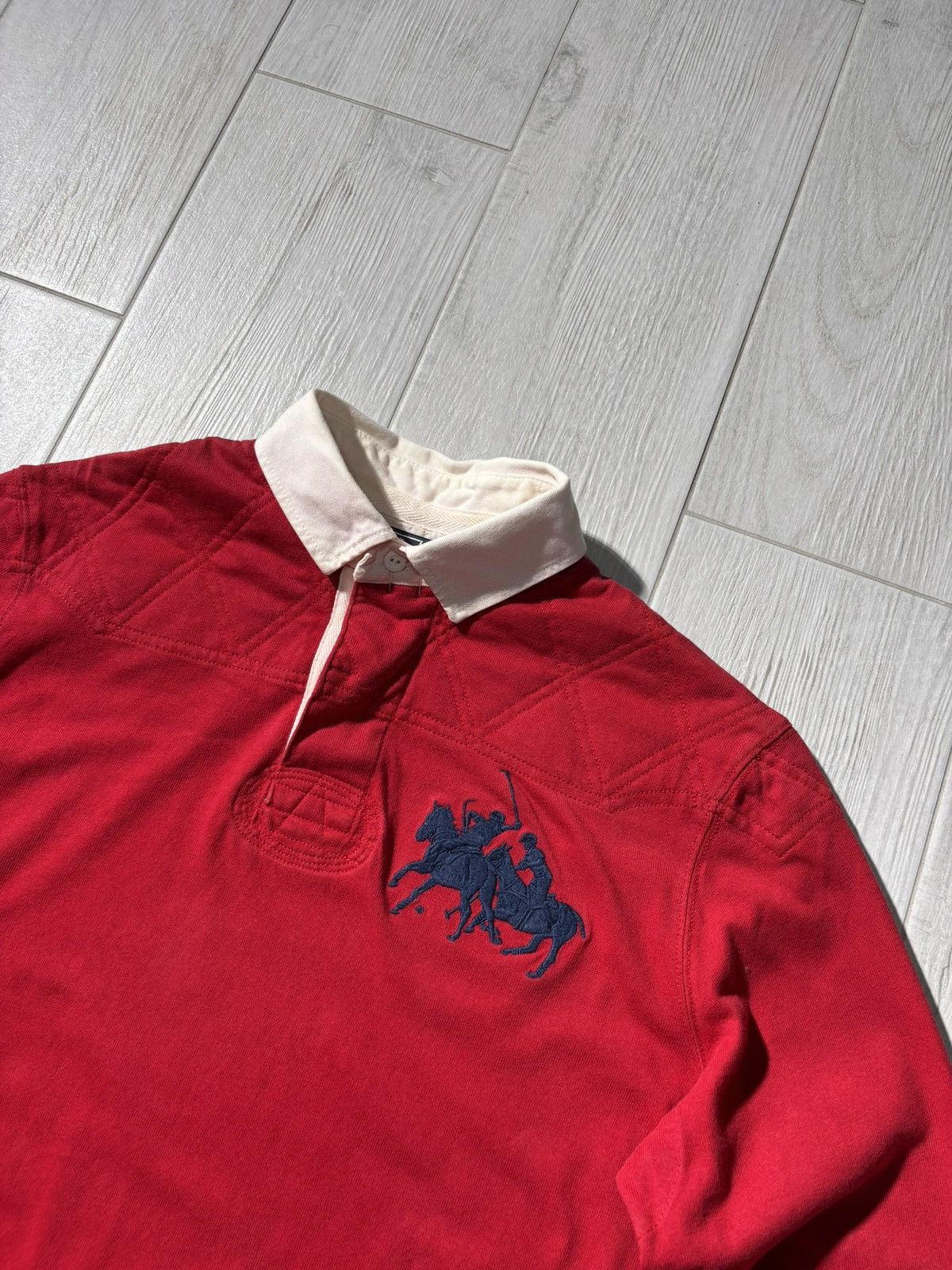 Polo Ralph Lauren VTG Polo Ralph Lauren Rugby Long Sleeve Big Pony Retro L-XL Size US XL / EU 56 / 4 - 2 Thumbnail