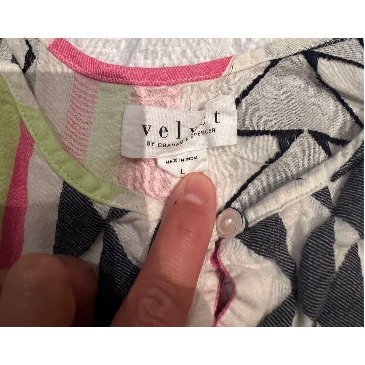 Velvet Velvet Graham & Spencer Large Neon & Black Geometric Dress Size L / US 10 / IT 46 - 9 Thumbnail