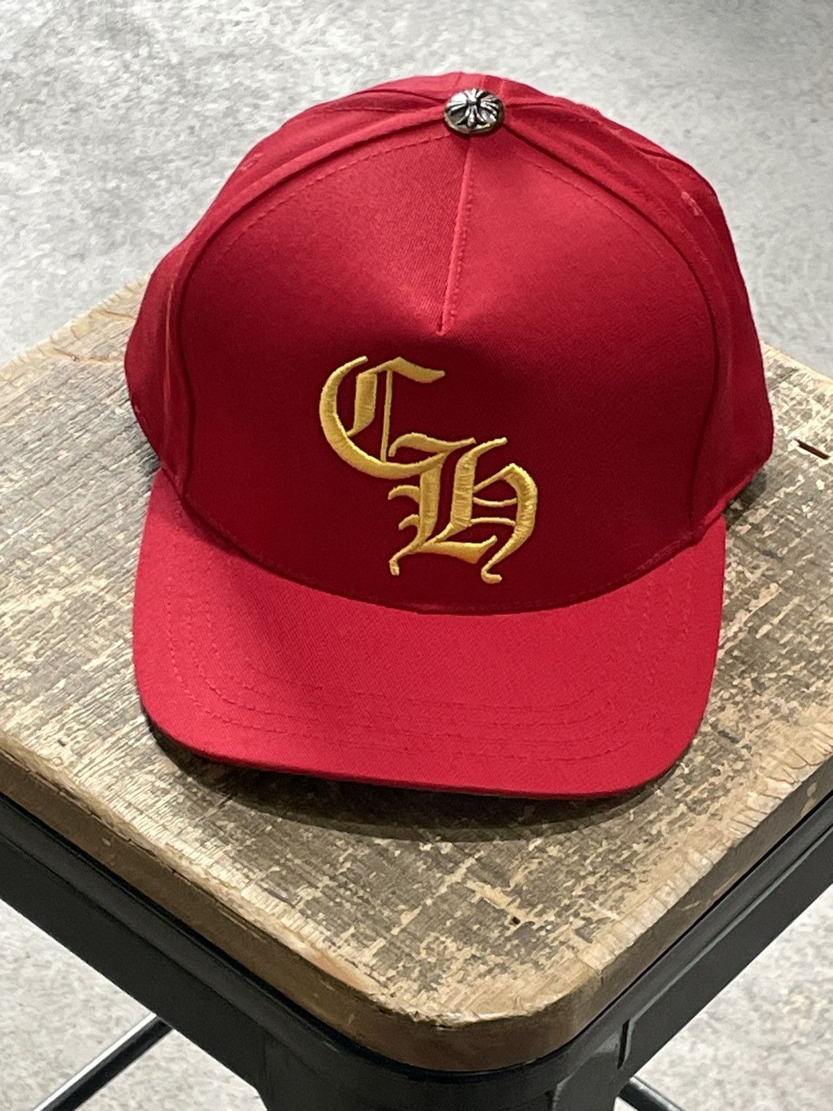 Chrome Hearts Chrome Hearts CH Baseball Hat Red/Yellow Size ONE SIZE - 4 Thumbnail