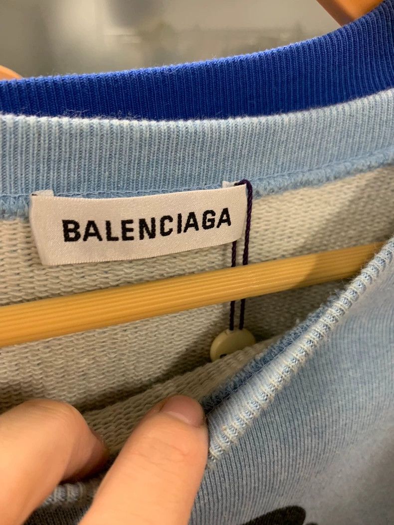 Balenciaga Balenciaga Sky Blue Buckle Sweatshirt Size US S / EU 44-46 / 1 - 2 Thumbnail
